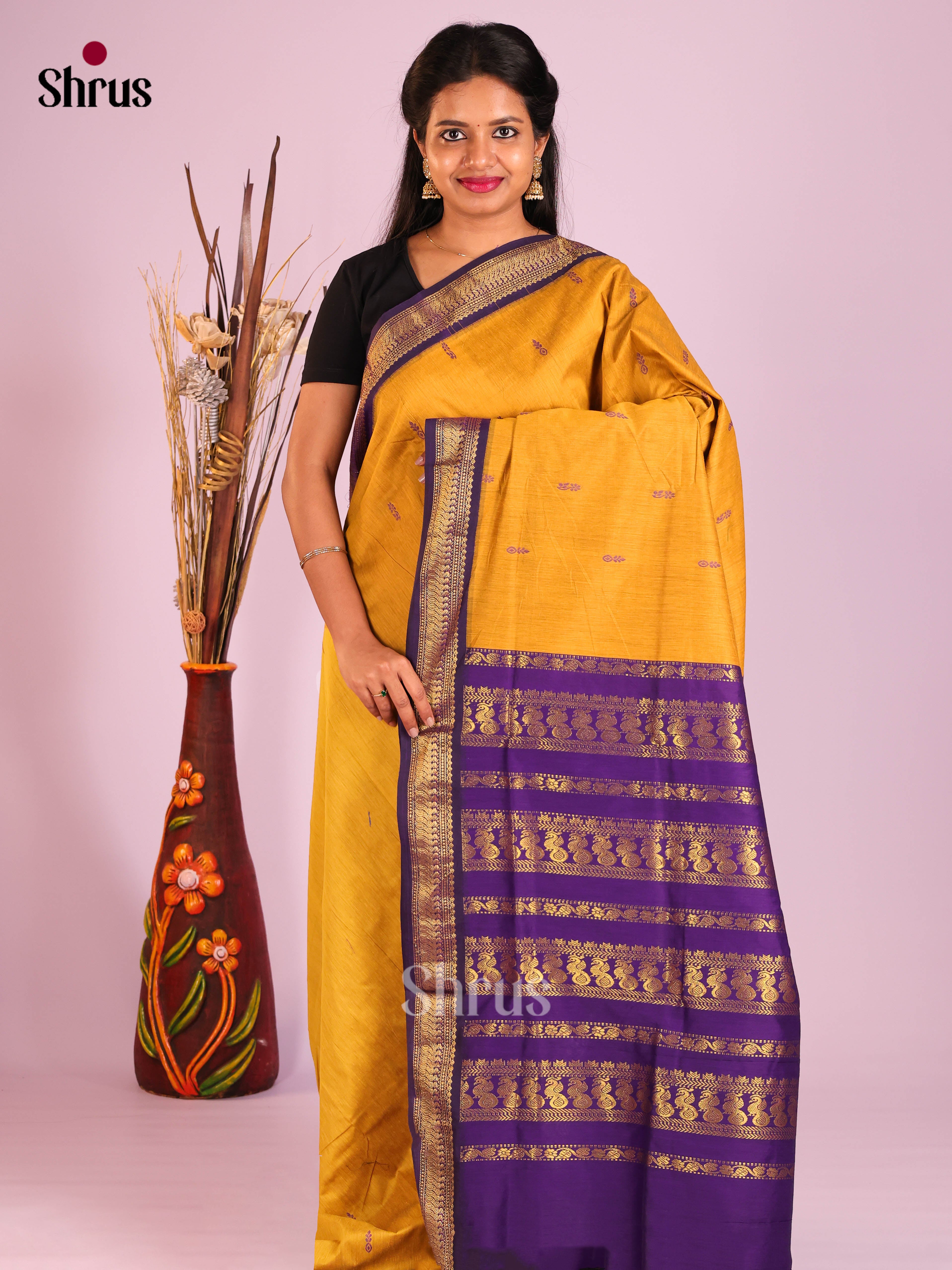 DIS12250 - Kalyani Cotton Saree - Shop on Shrus.com