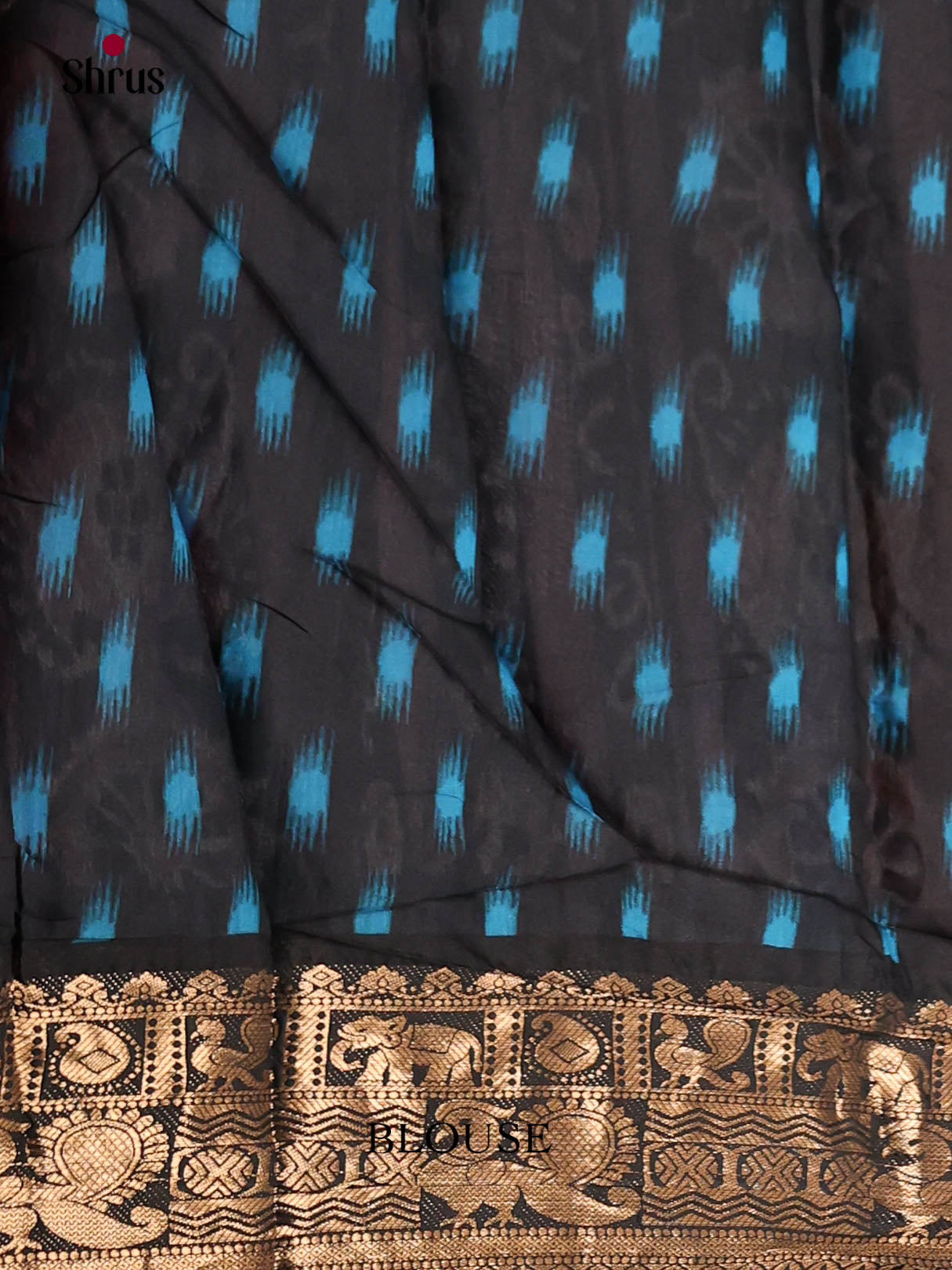 Blue & Black - Semi Modal Saree