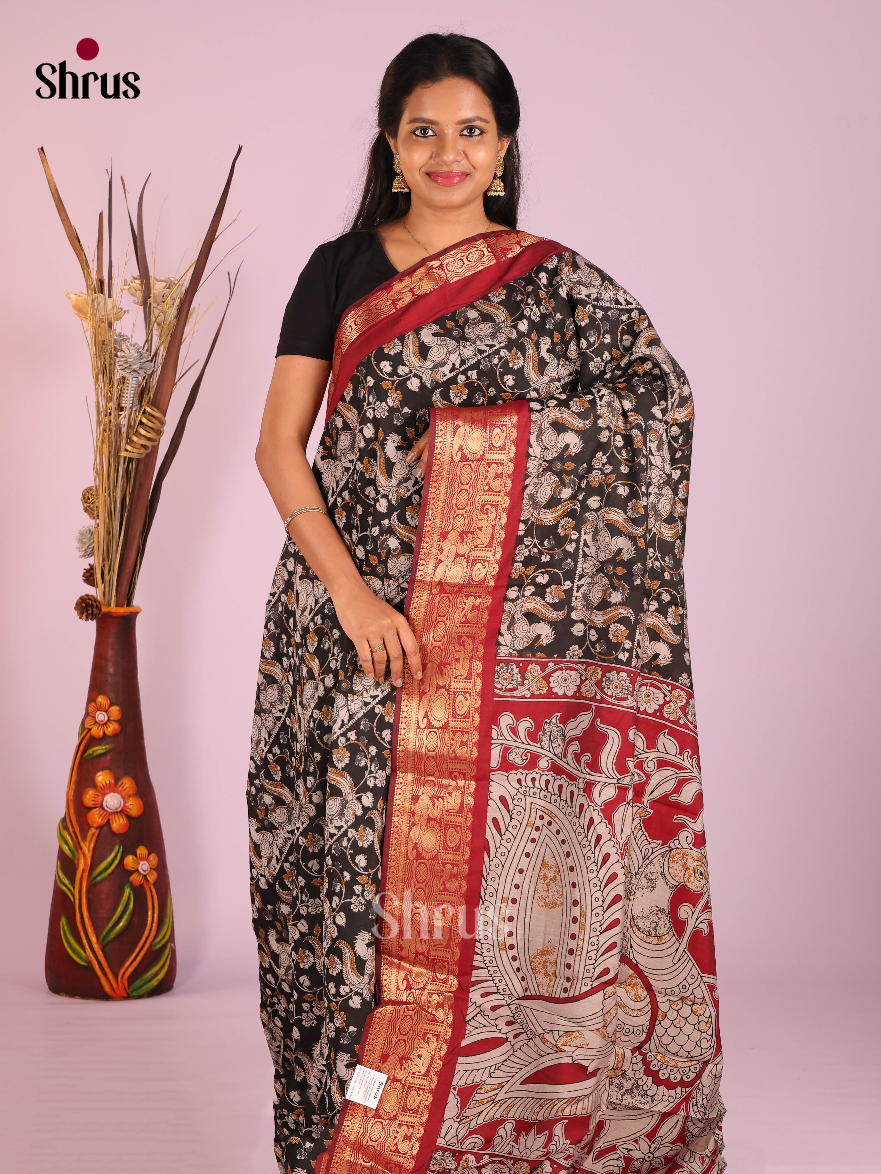 Black & Red- Semi Modal Saree