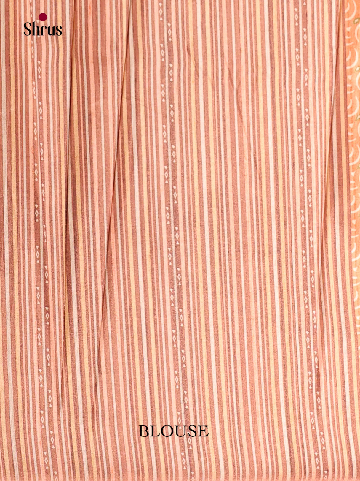 peach & Brown- Semi Modal Saree