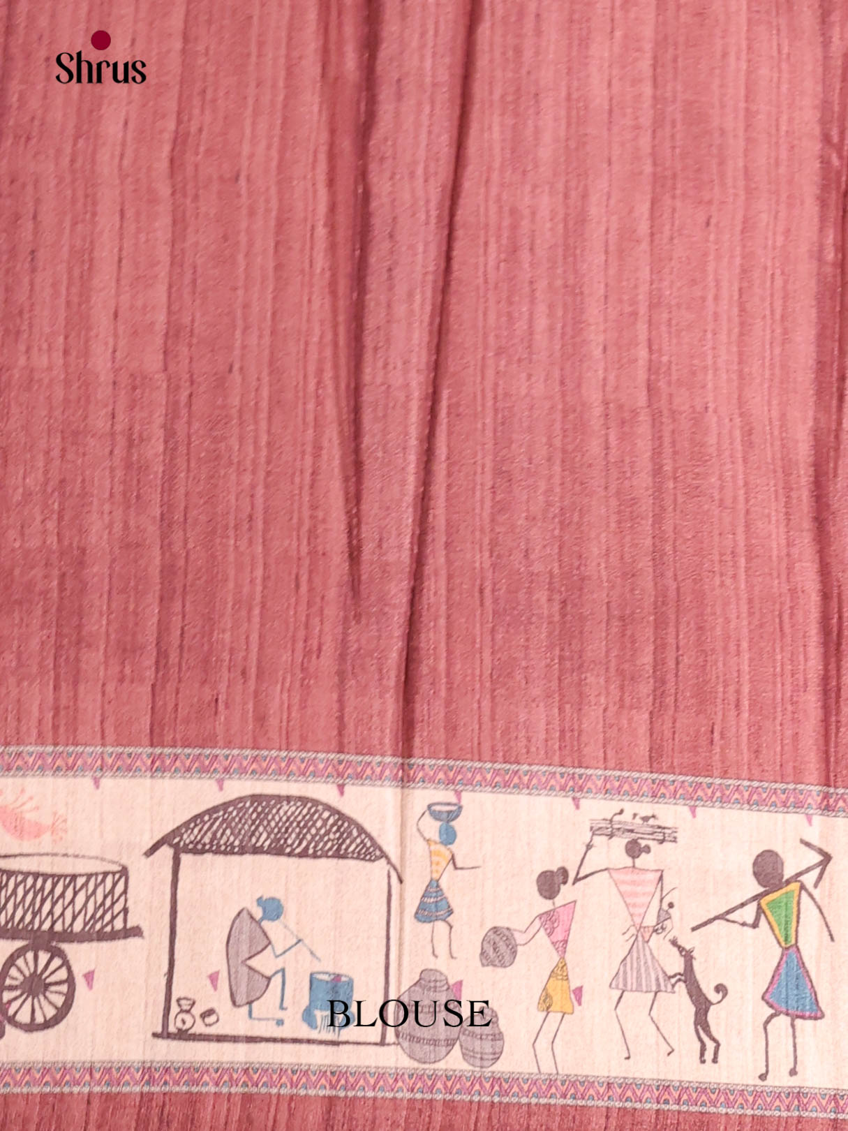 Pink & Cream - Semi Modal Saree