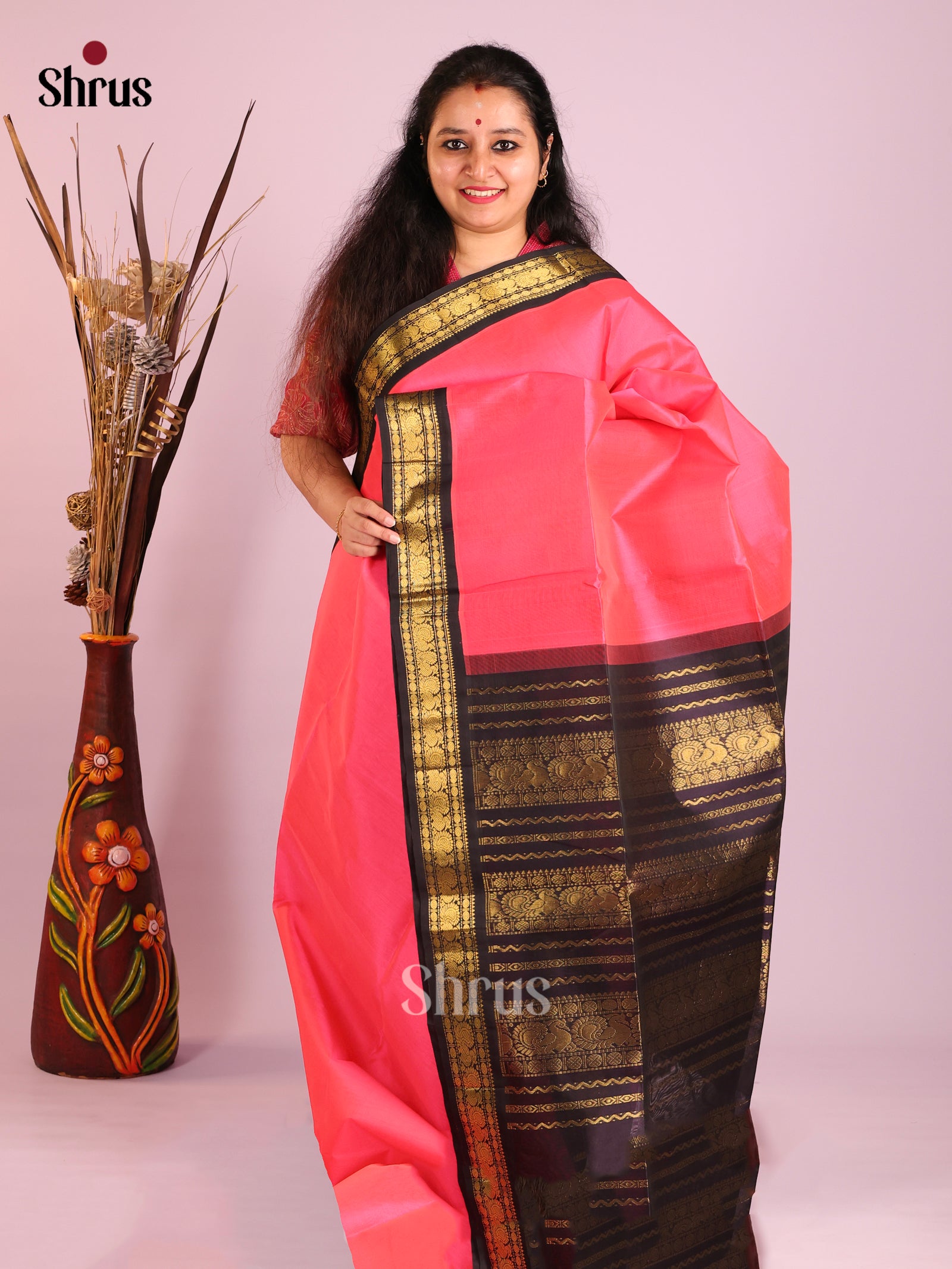DIS13872 - Korvai-Small border Saree