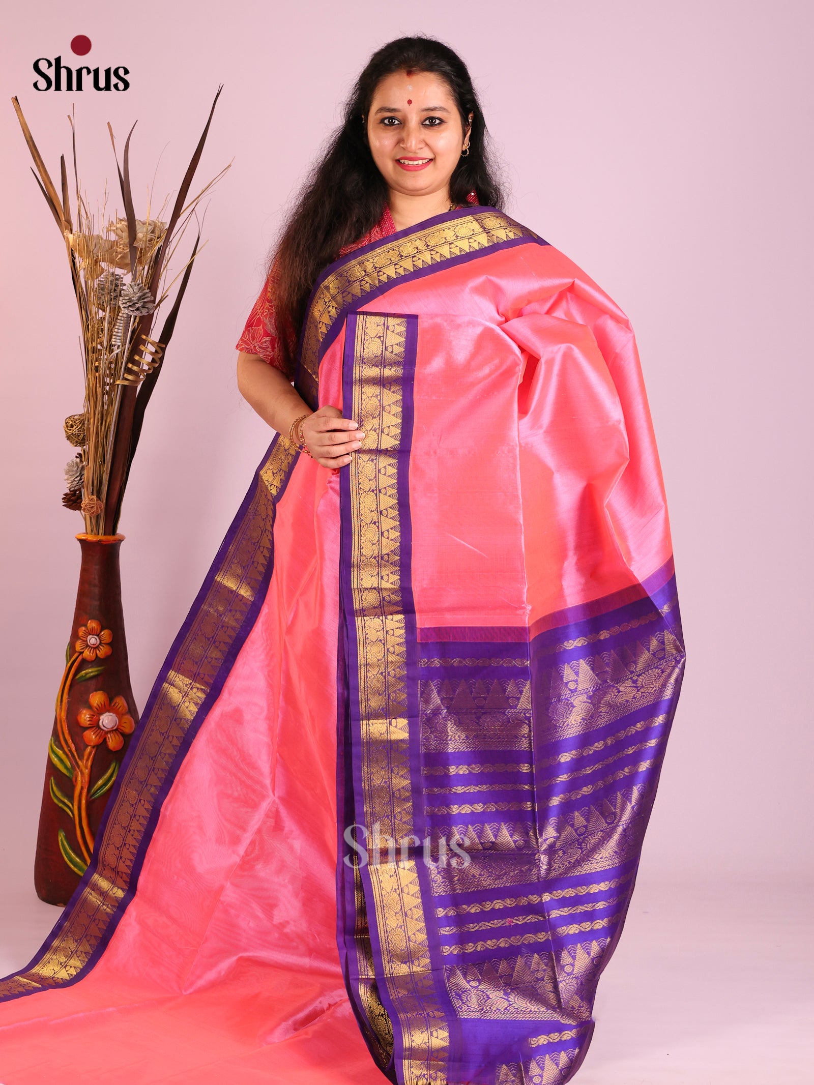 DIS13874 - Korvai-Small border Saree