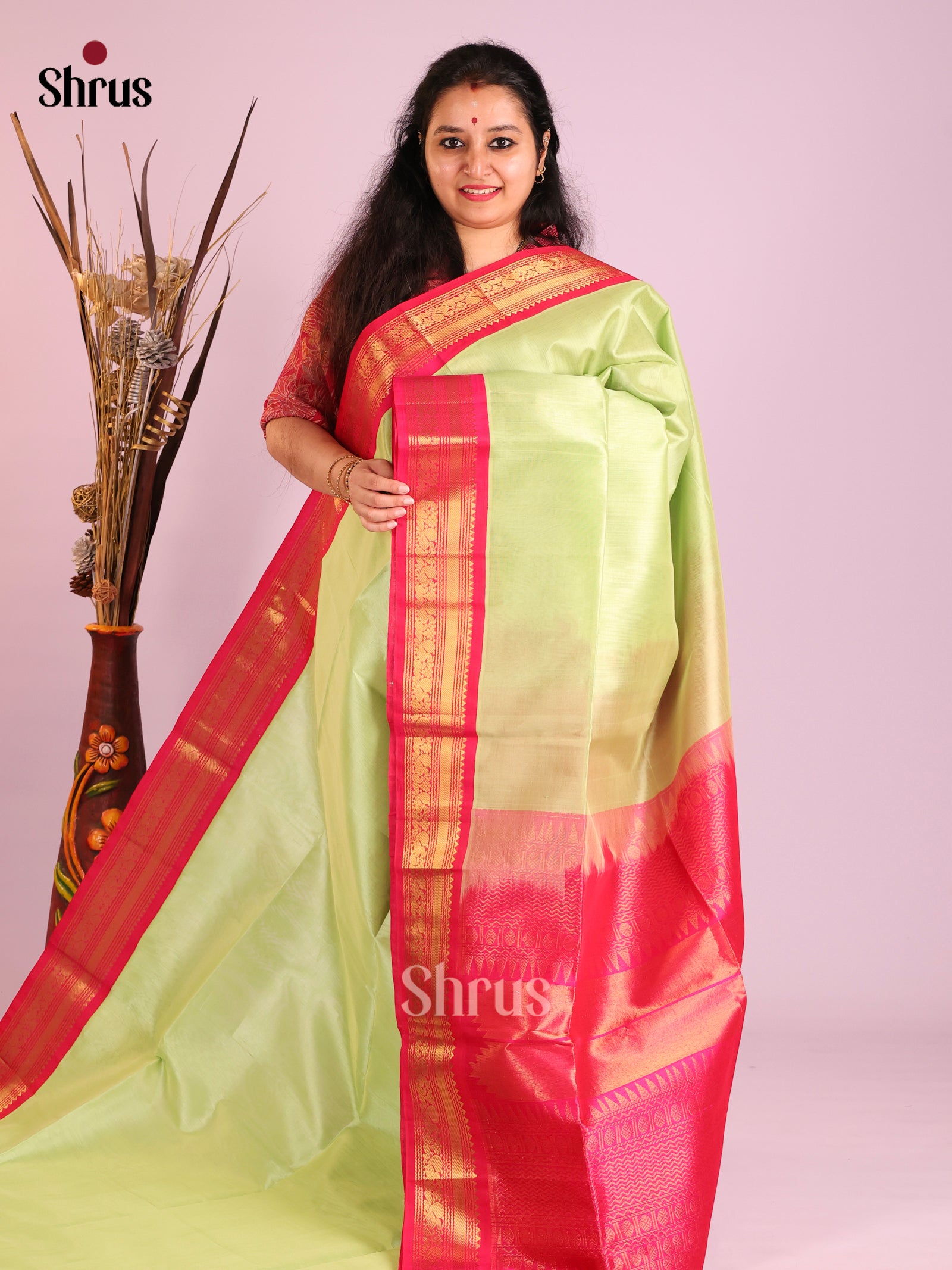 DIS13881 - Korvai-Small border Saree - Shop on Shrus.com