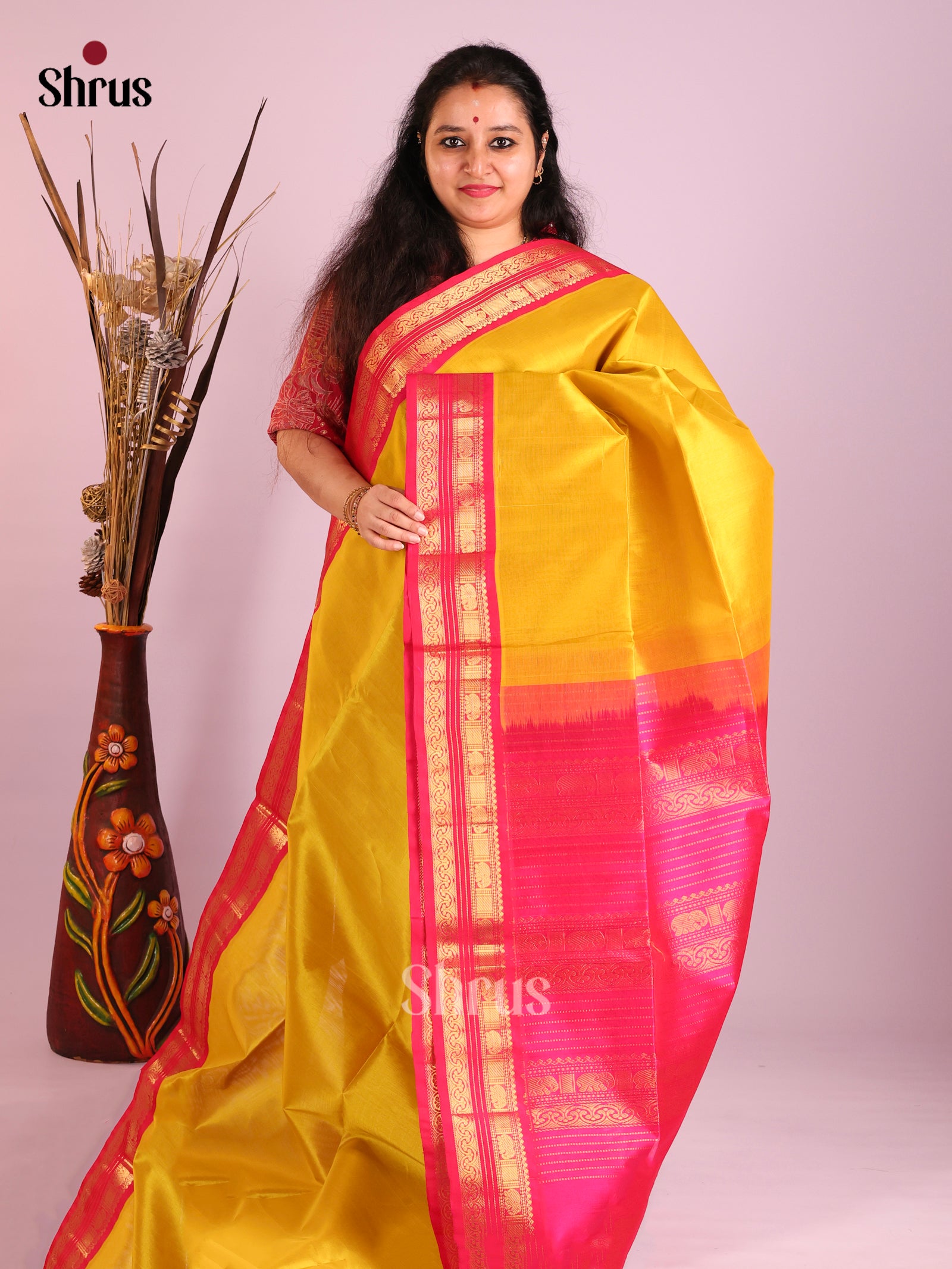 DIS13883 - Korvai-Small border Saree - Shop on Shrus.com
