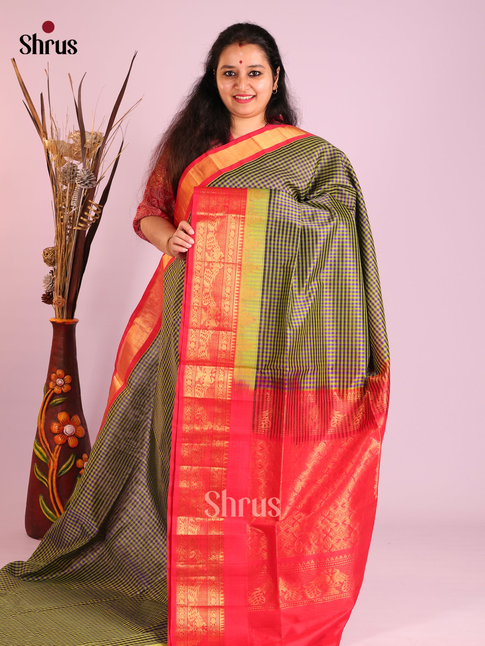 black red border Korvai-kattams Saree