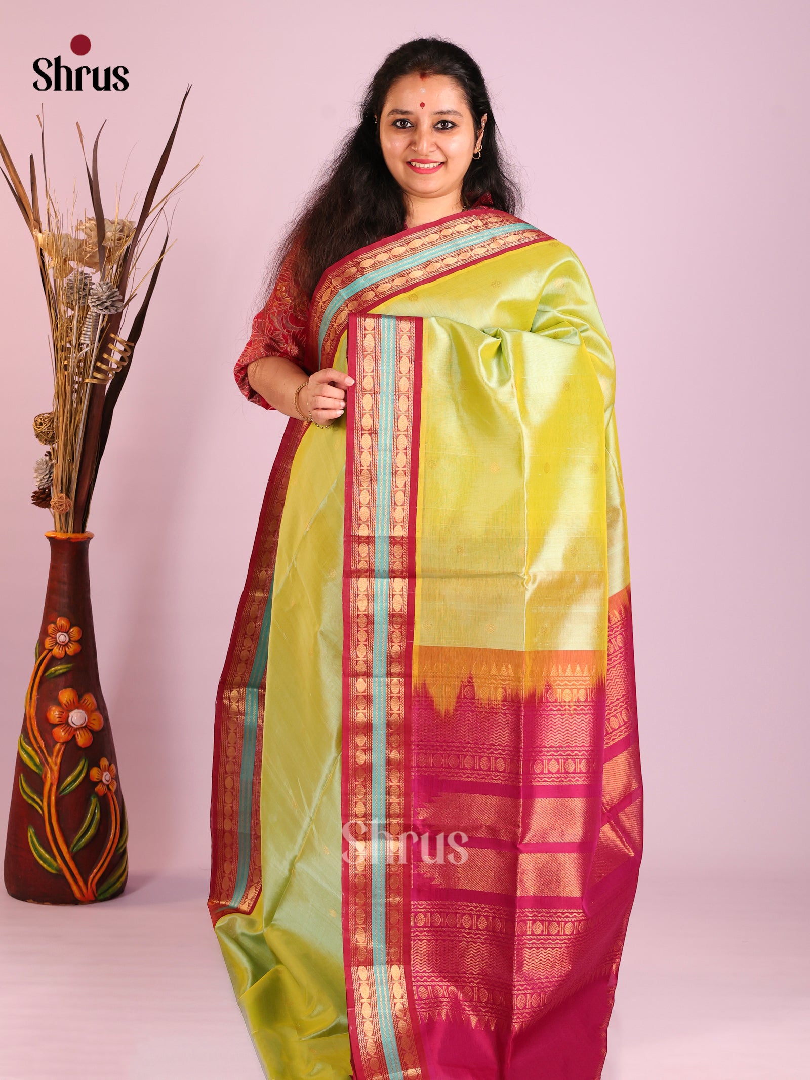 DIS13891 - Korvai-Small border Saree