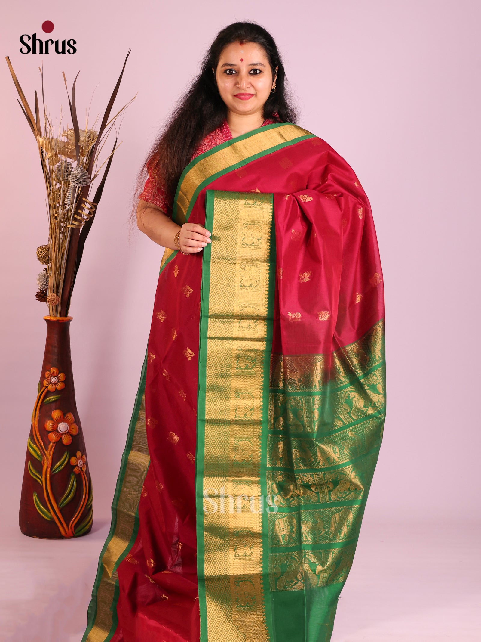 DIS13892 - Korvai-Medium border Saree