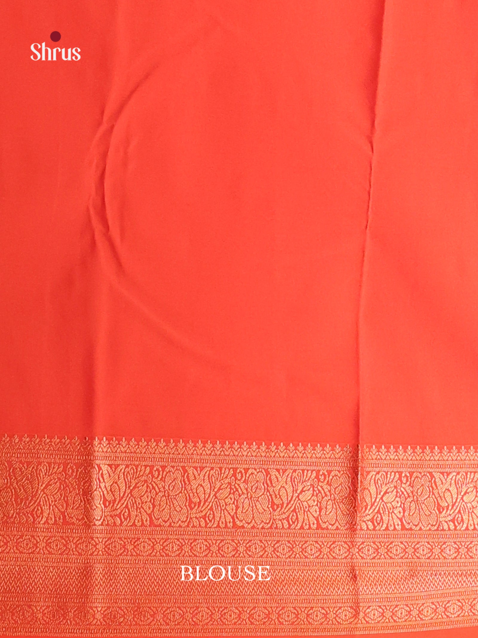 Orange - Semi Kanchipuram Saree
