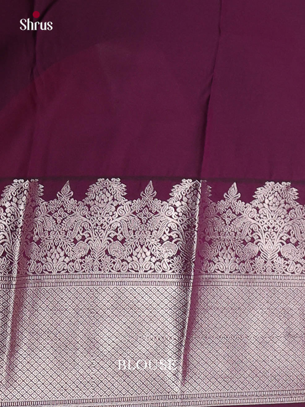 Red & Jamun - Semi Kanchipuram Saree