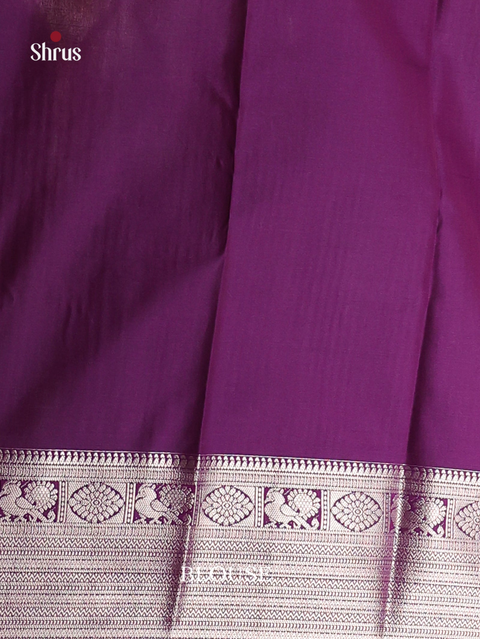 Mustard & Violet - Semi Kanchipuram Saree