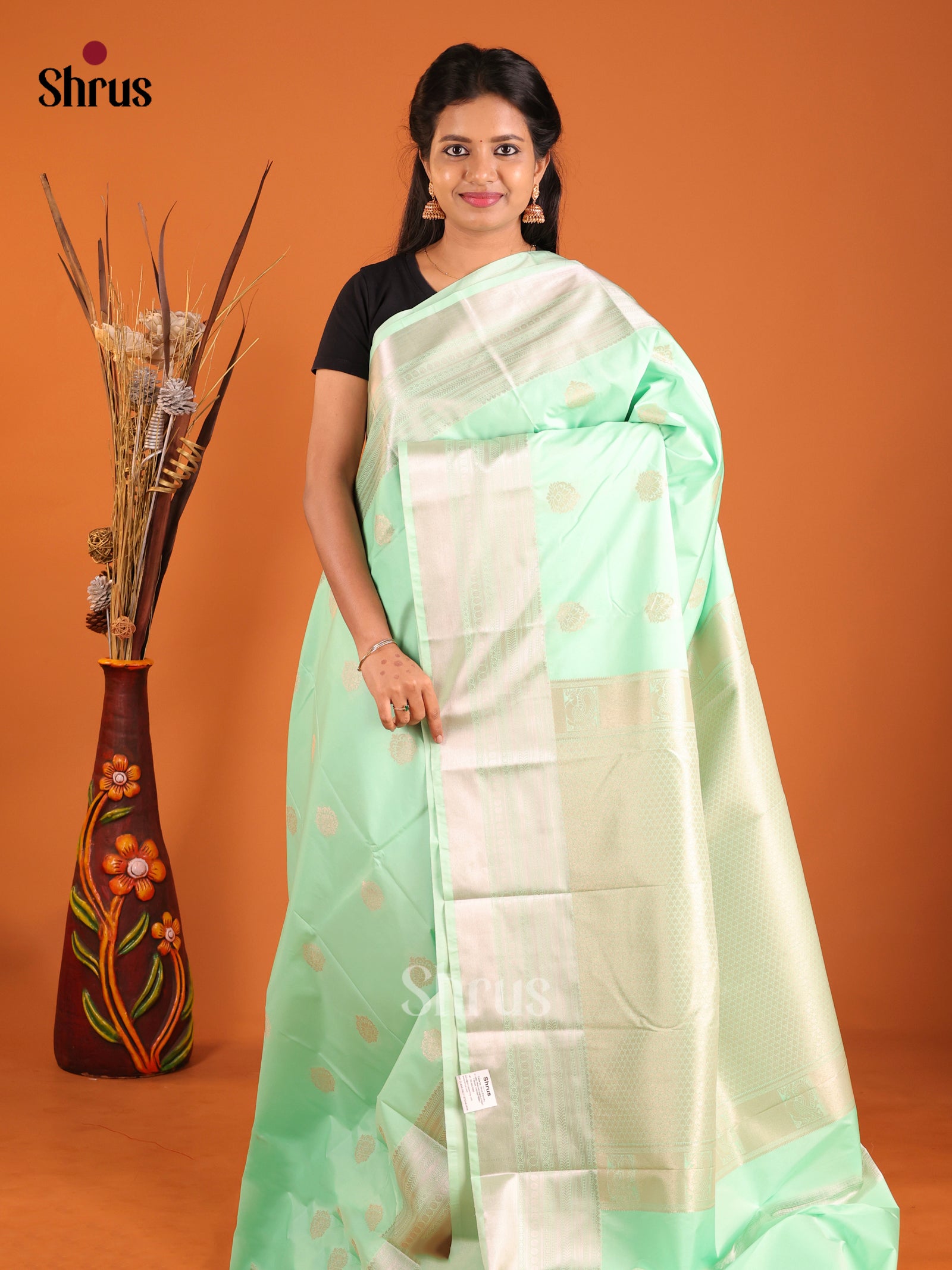 Pastel Green- Semi Kanchipuram Saree