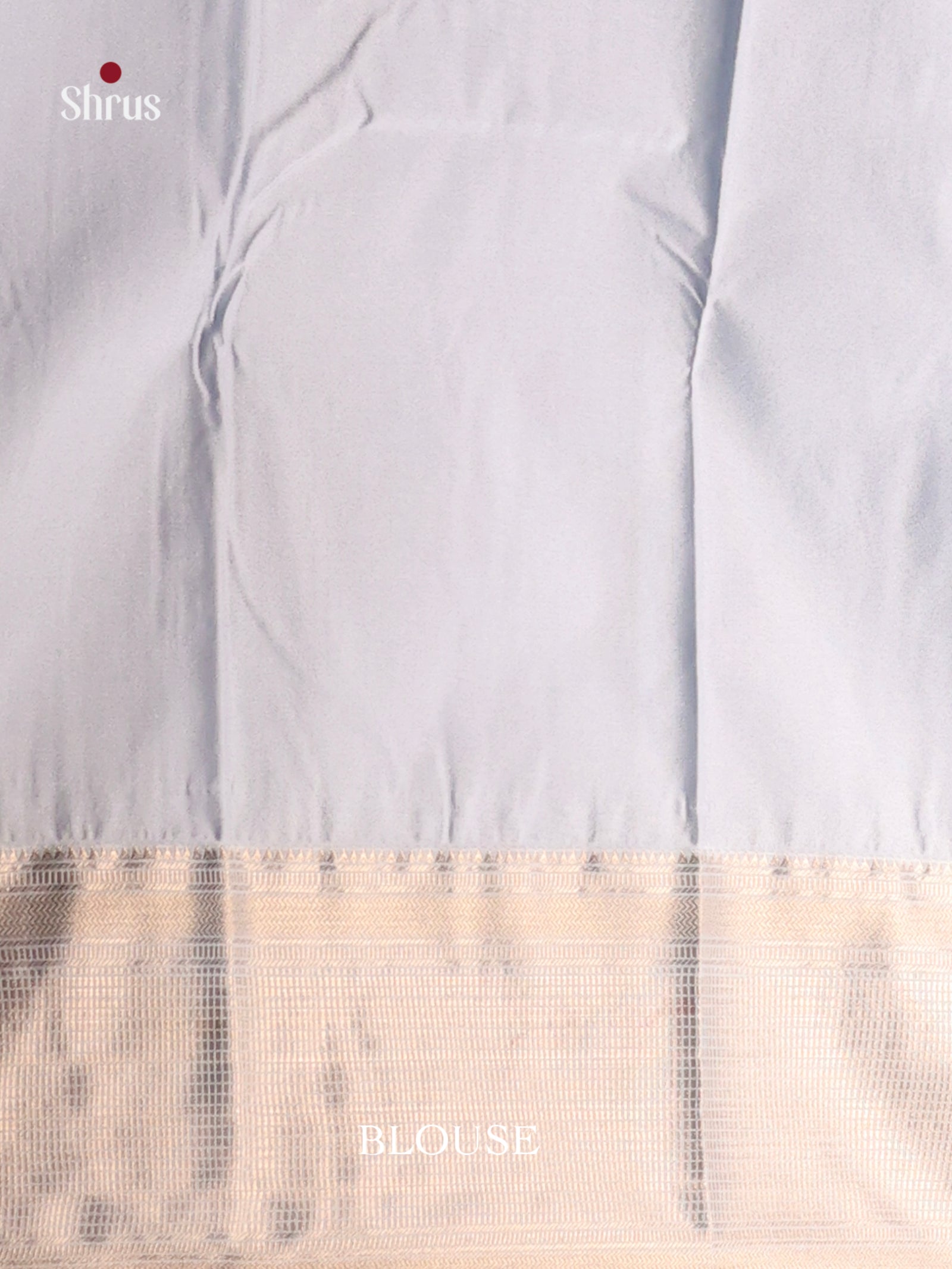 Mild Grey - Semi Kanchipuram Saree - Shop on Shrus.com