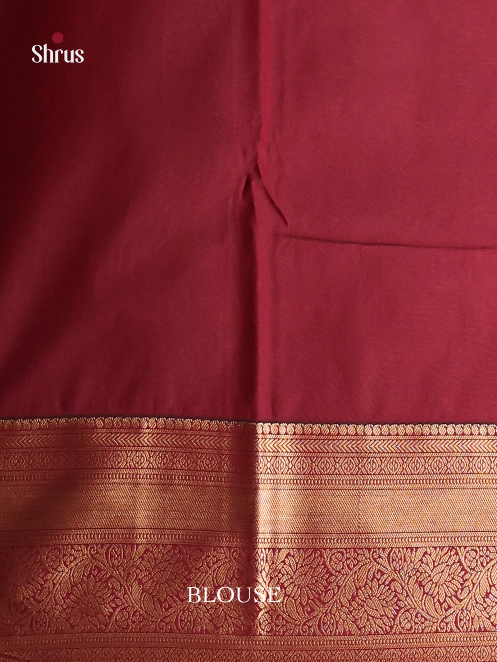 Maroon - Semi Kanchipuram Saree - Shop on Shrus.com