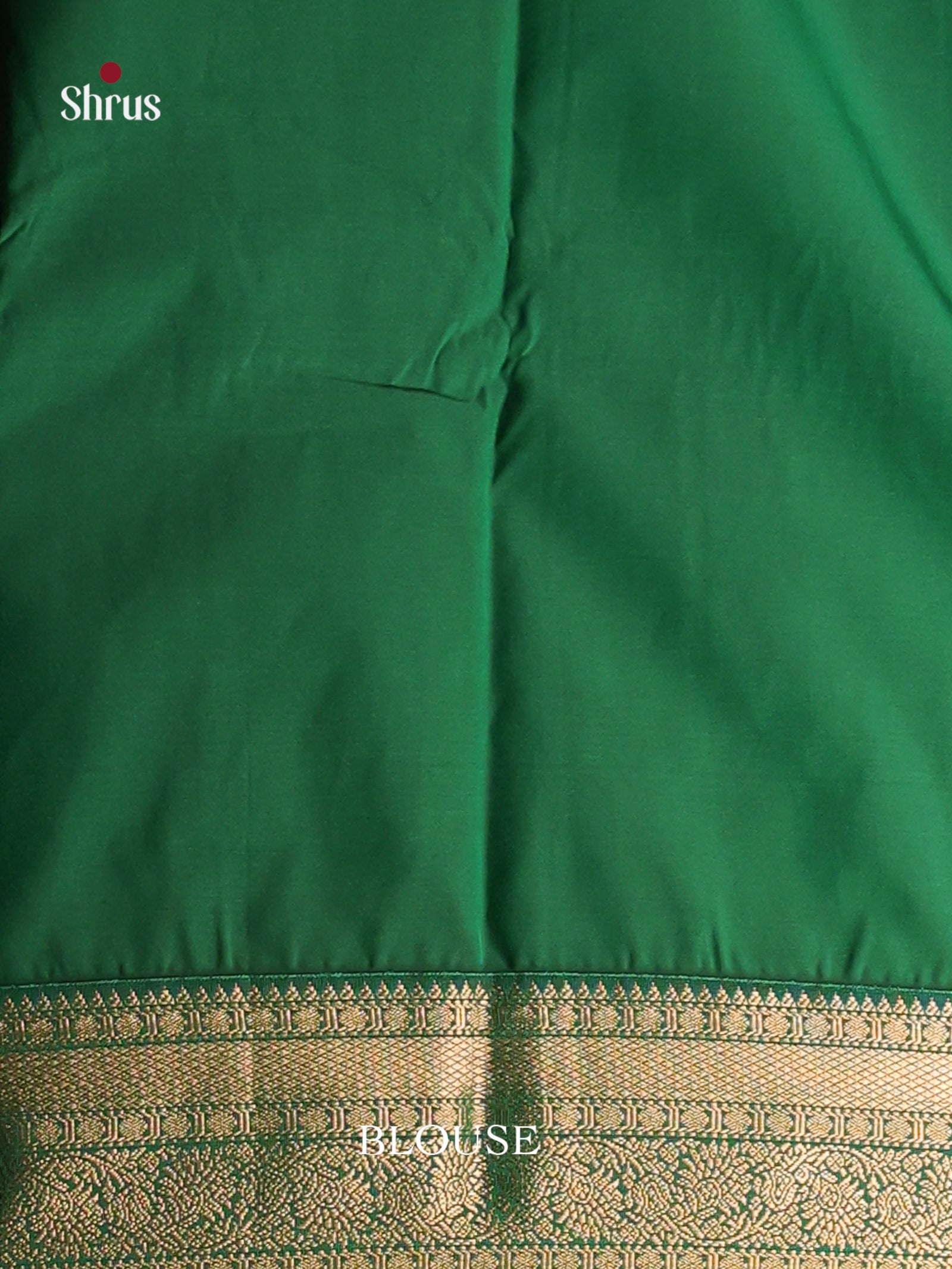 Orange & green - Semi Kanchipuram Saree - Shop on Shrus.com