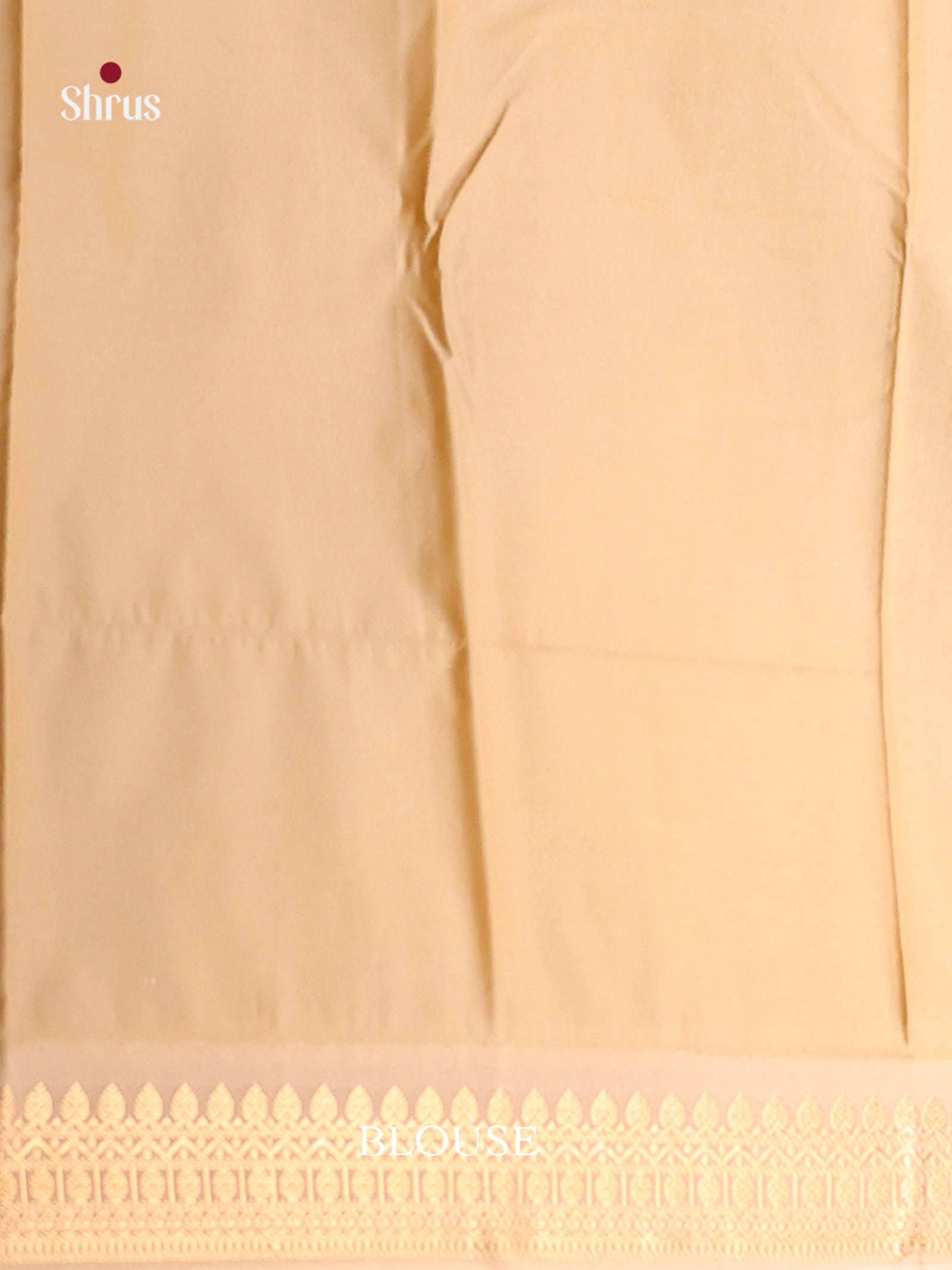 Green & Cream - Semi Kanchipuram Saree - Shop on Shrus.com