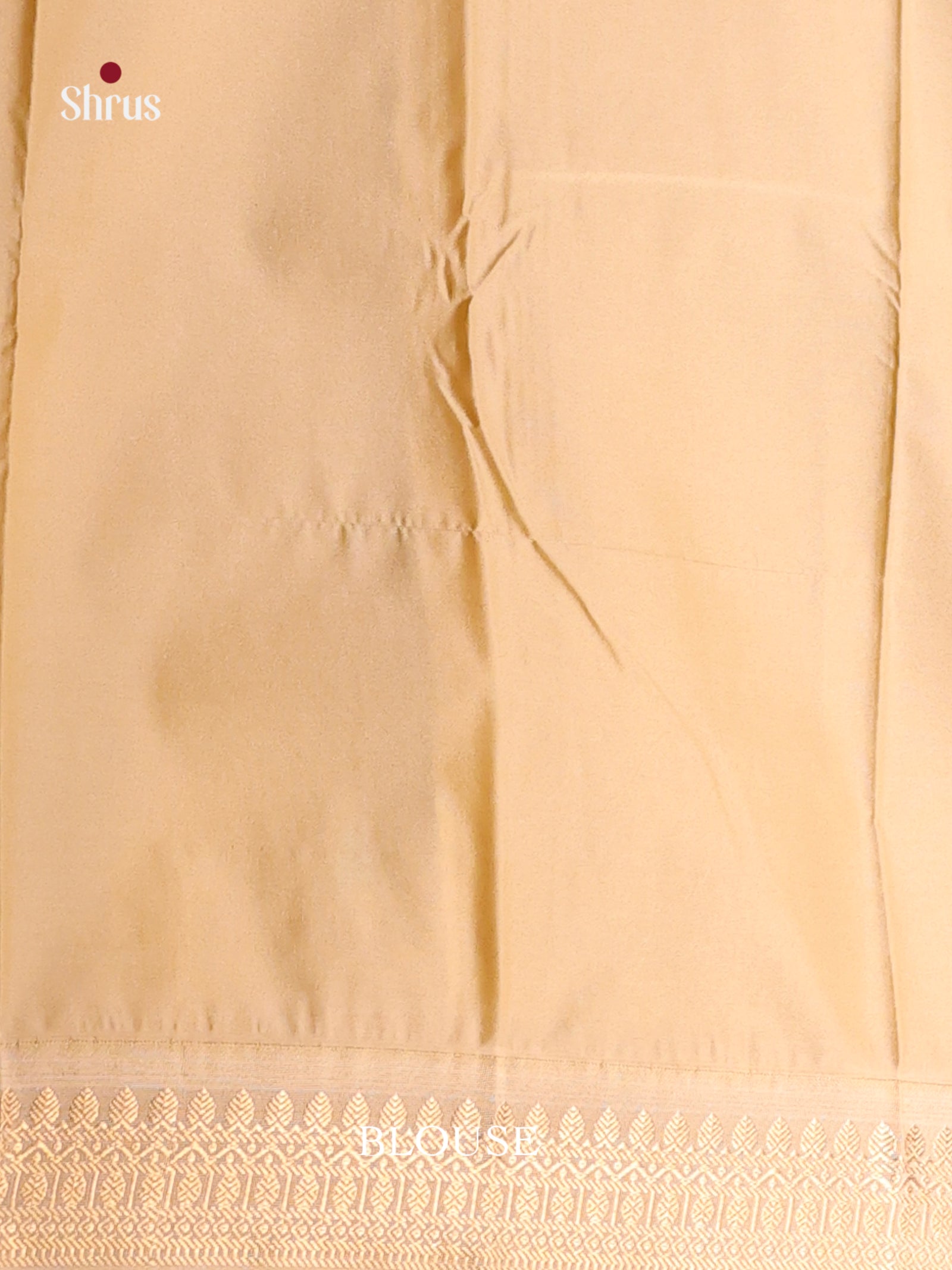 Yellow & Cream - Semi Kanchipuram Saree - Shop on Shrus.com