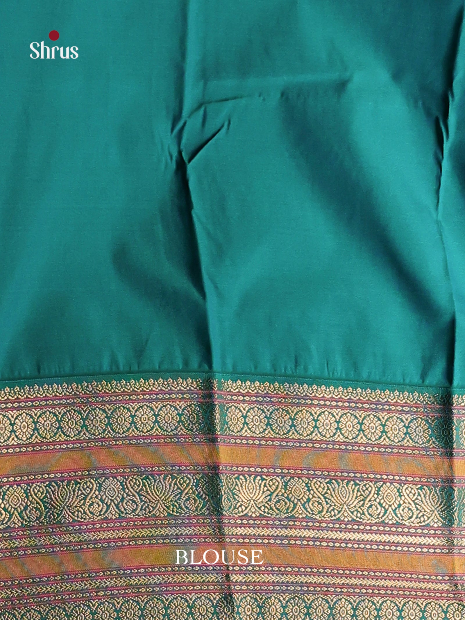 Pink & Green - Semi Kanchipuram Saree - Shop on Shrus.com