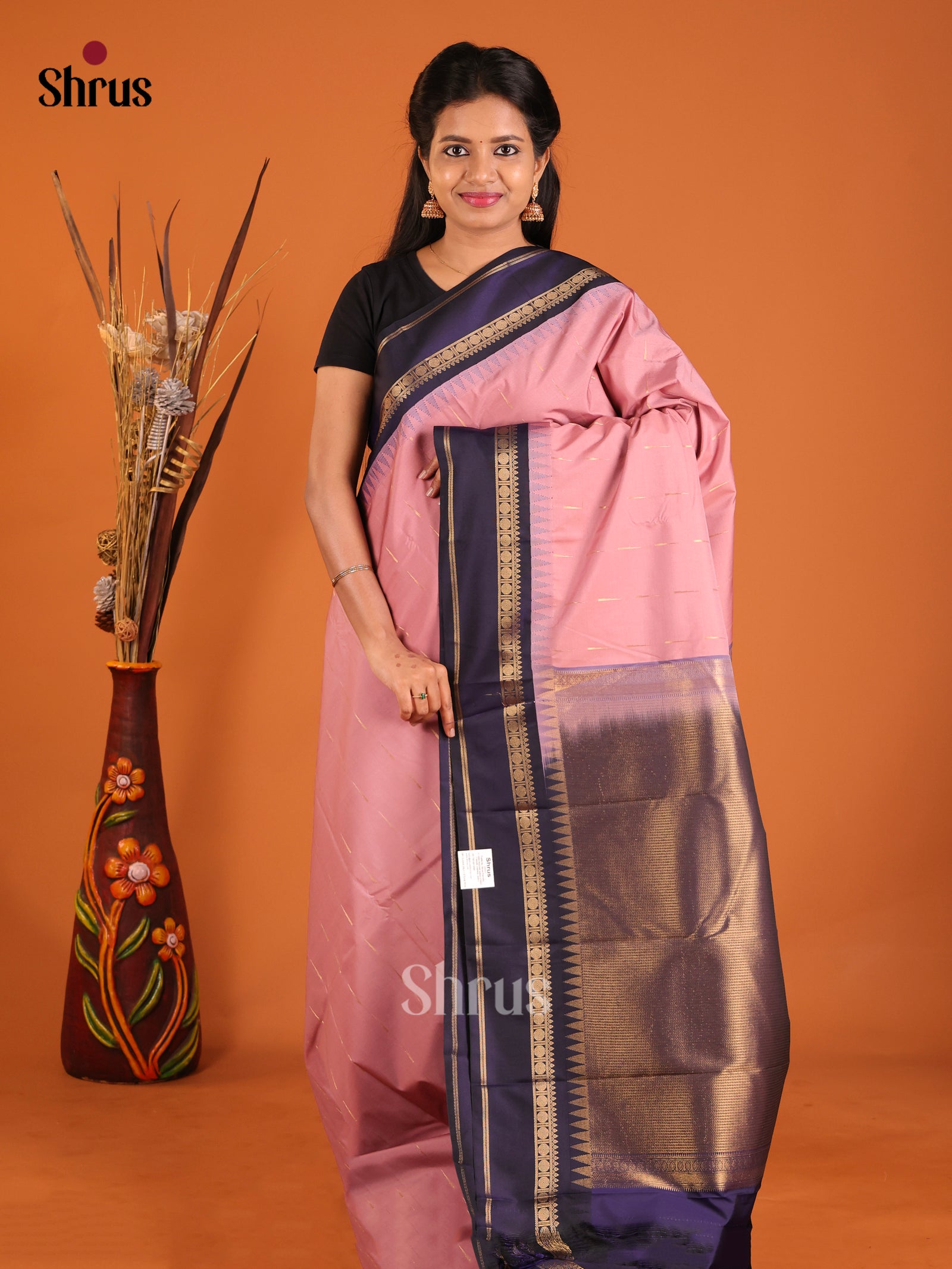 DIS14301 - Semi Kanchipuram Saree - Shop on Shrus.com