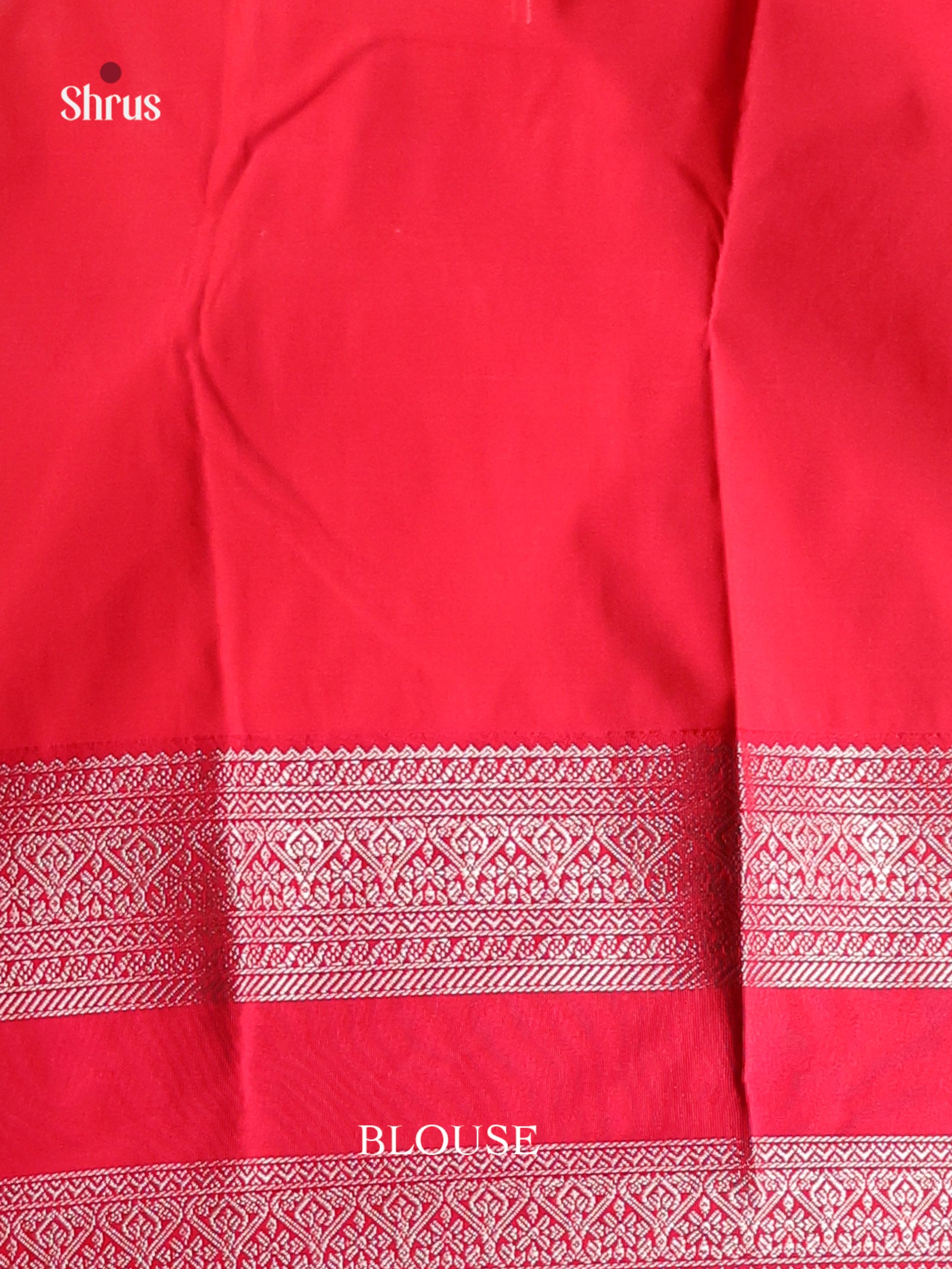 Blue & Red - Semi Kanchipuram Saree