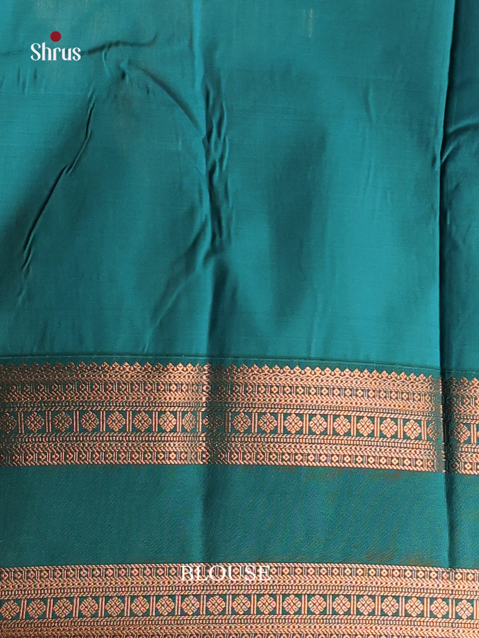 Orange & Green- Semi Kanchipuram Saree - Shop on Shrus.com