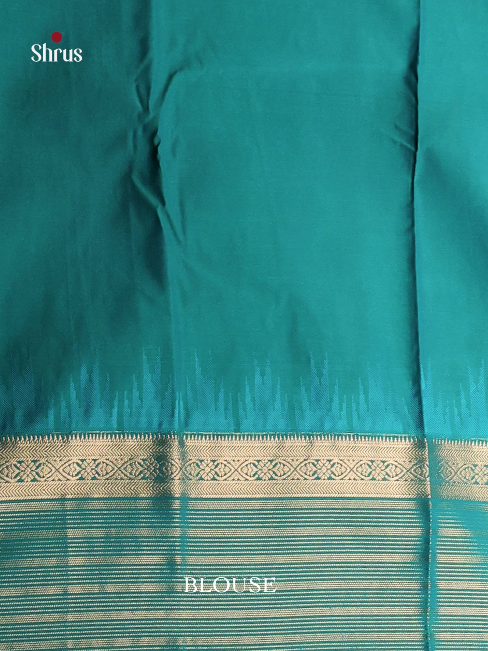 Red & Green - Semi Kanchipuram Saree - Shop on Shrus.com