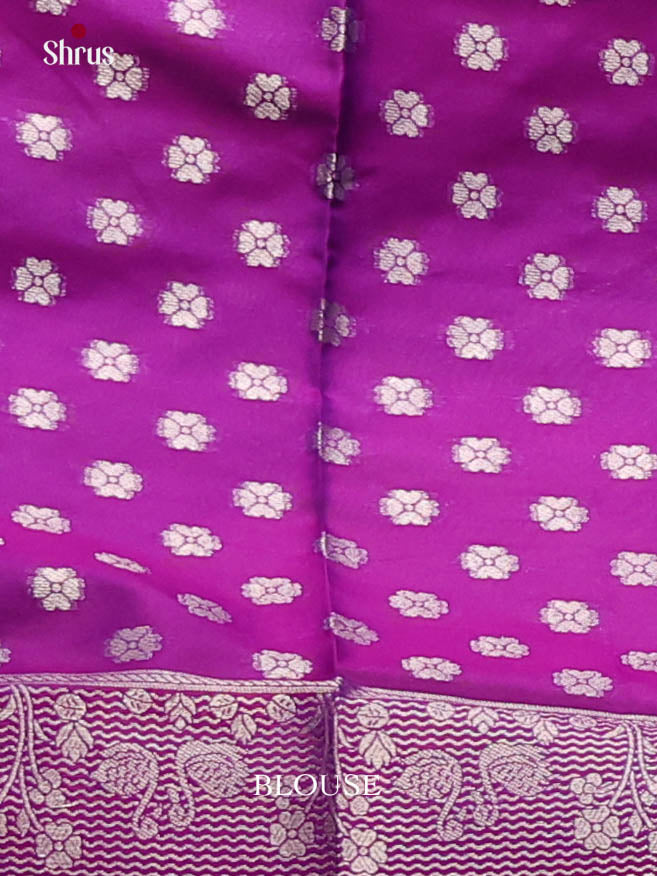 Purple - Semi Softsilk Saree