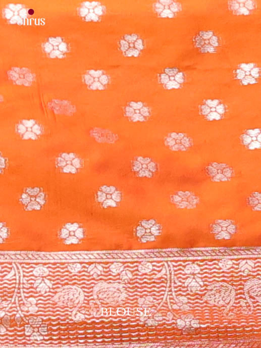 Orange - Semi Softsilk Saree
