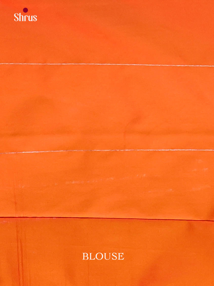 Orange - Semi Softsilk Saree