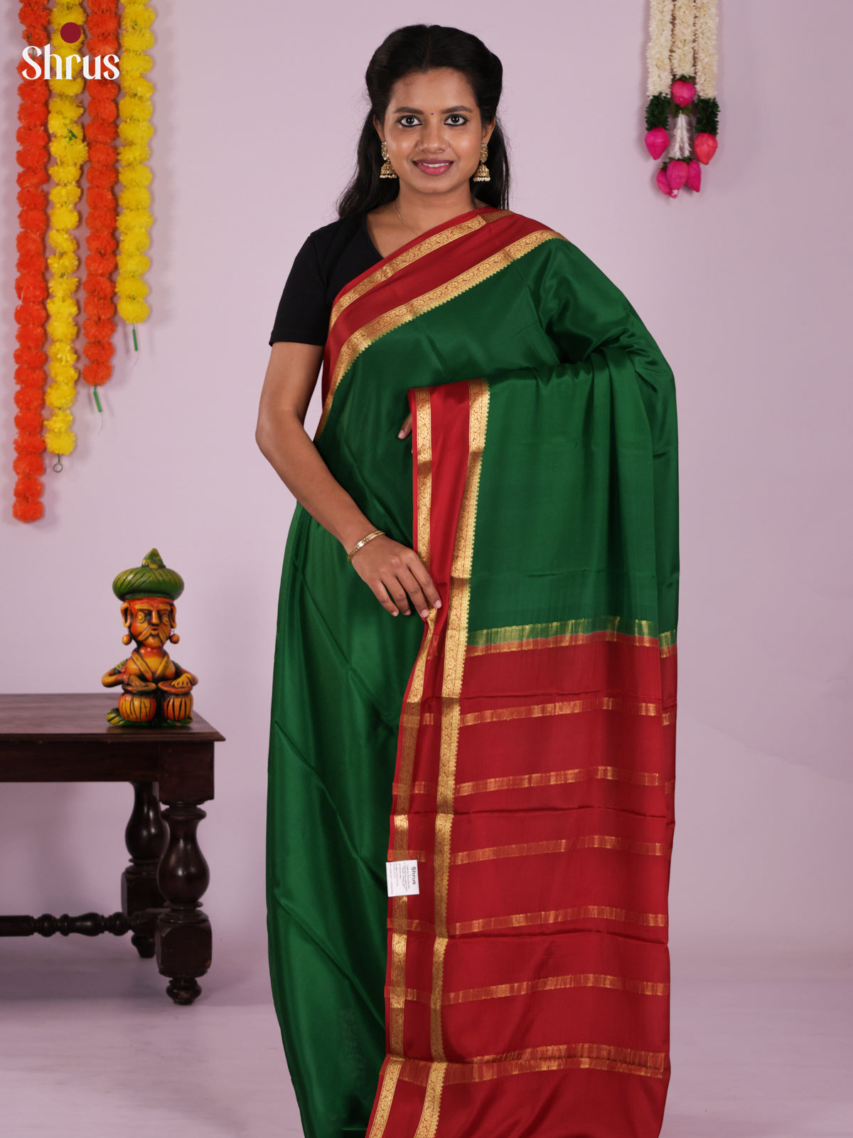 DIS15072 - Mysore Silk Saree - Shop on Shrus.com