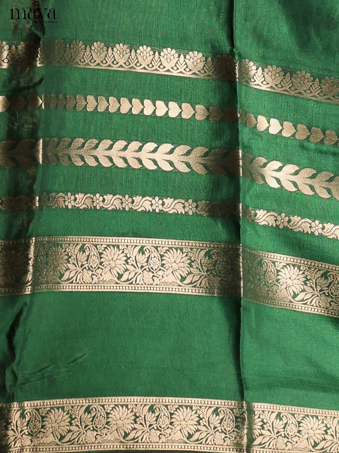 Yellow & Green- Semi Crepe Saree