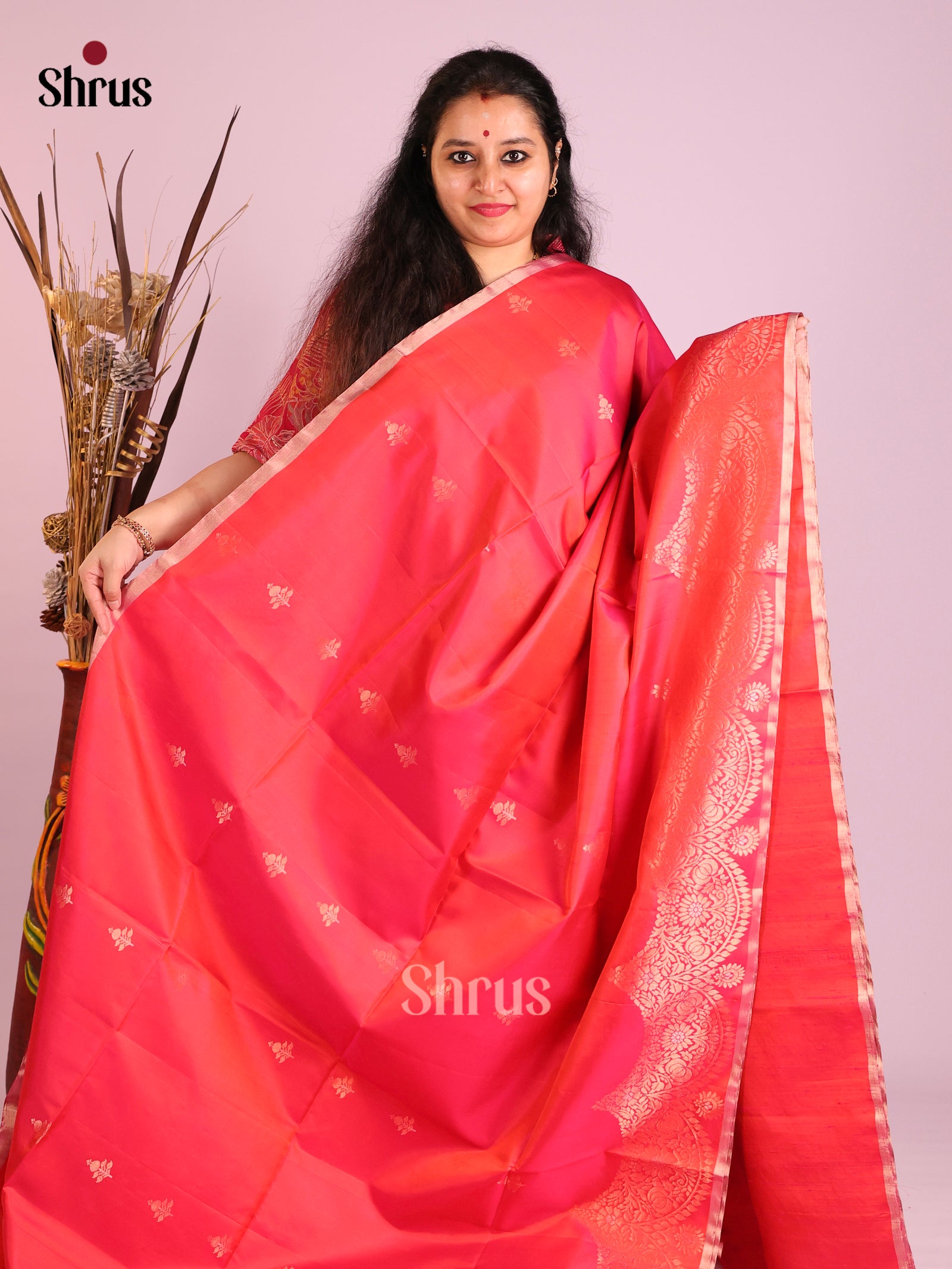 DIS16004 - Soft Silk (HR) Saree - Shop on Shrus.com