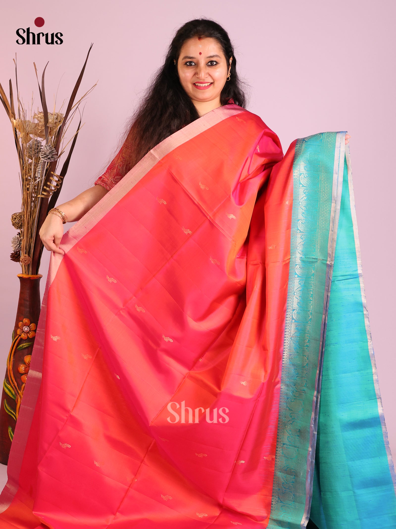 DIS16016 - Soft Silk (HR) Saree - Shop on Shrus.com