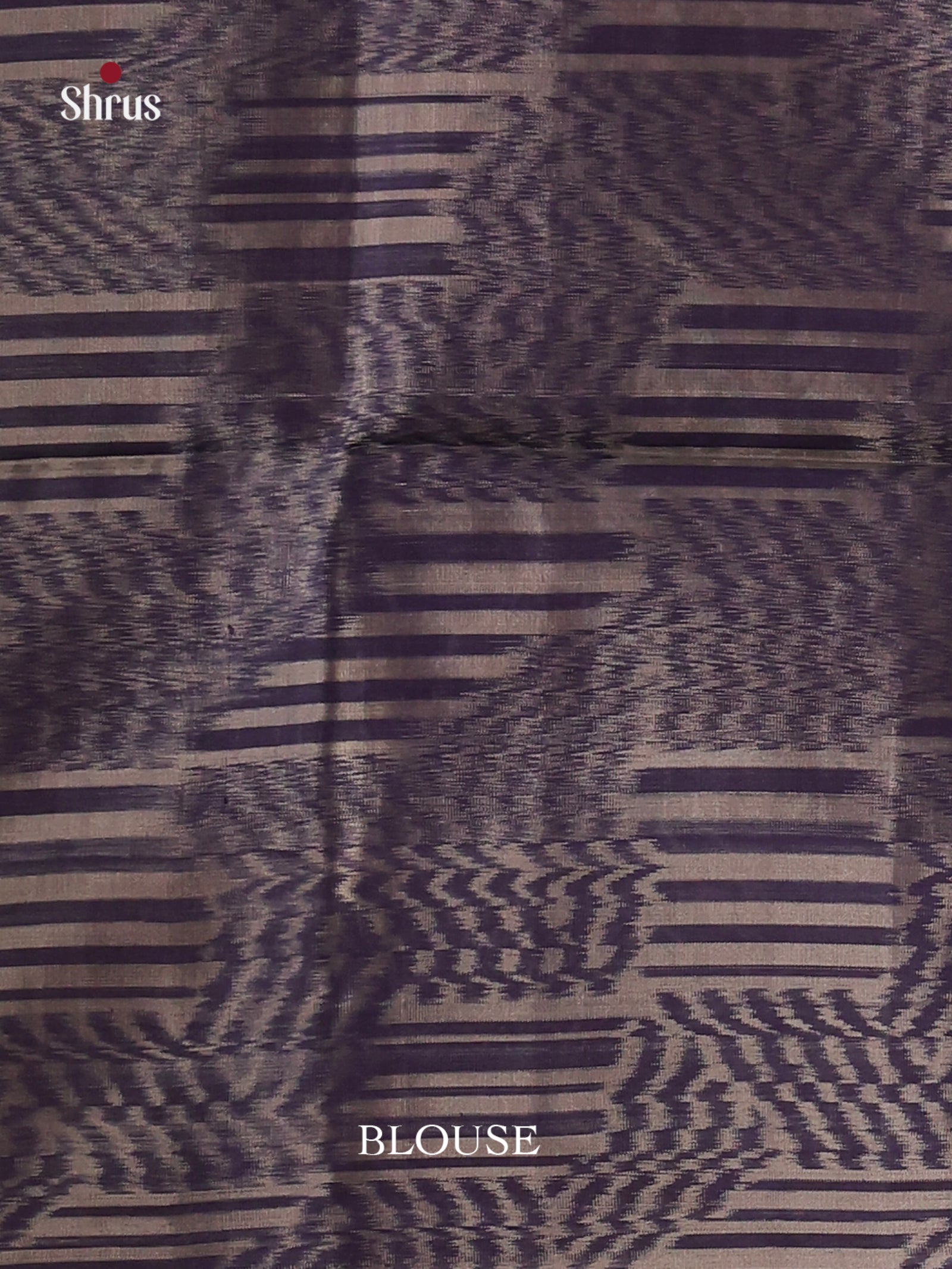 Elegant Navy Blue Soft Silk Saree with Zig Zag zari stripes & ikkat border 2