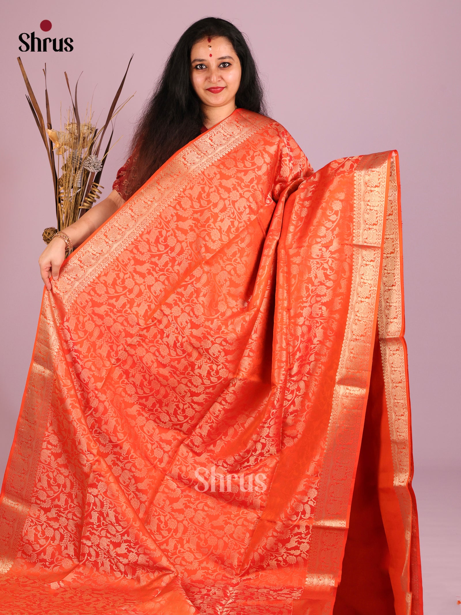DIS16060 - Soft Silk (HR) Saree - Shop on Shrus.com