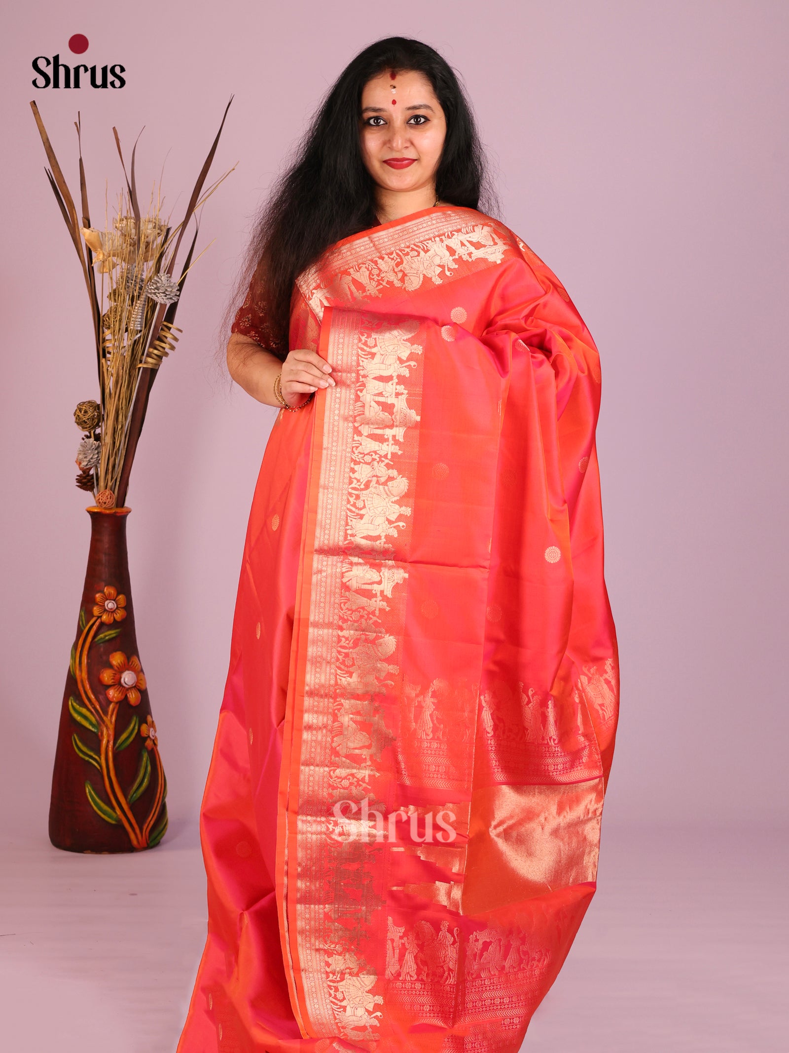 DIS16068 - Soft Silk (HR) Saree - Shop on Shrus.com