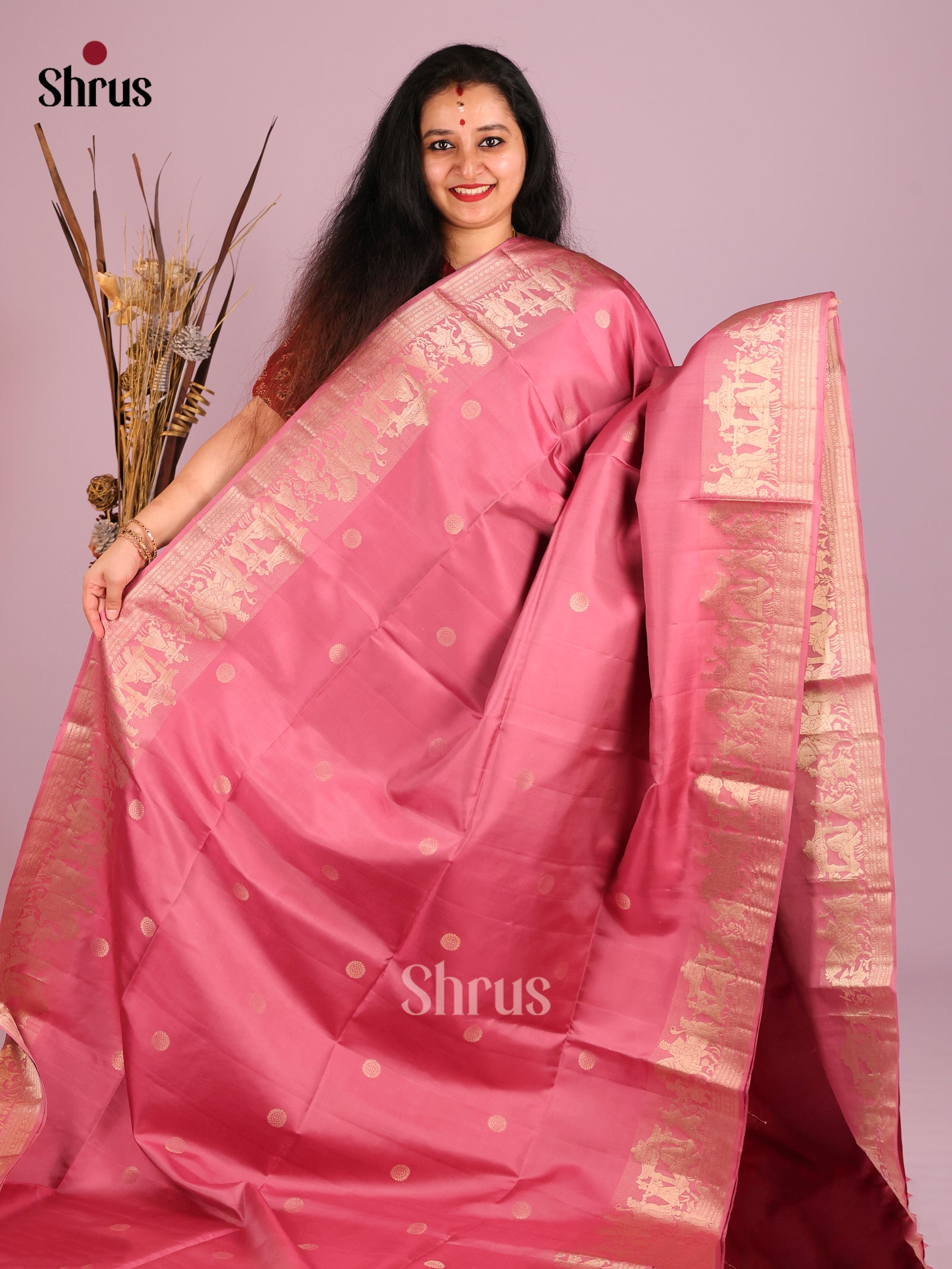 DIS16071 - Soft Silk (HR) Saree - Shop on Shrus.com