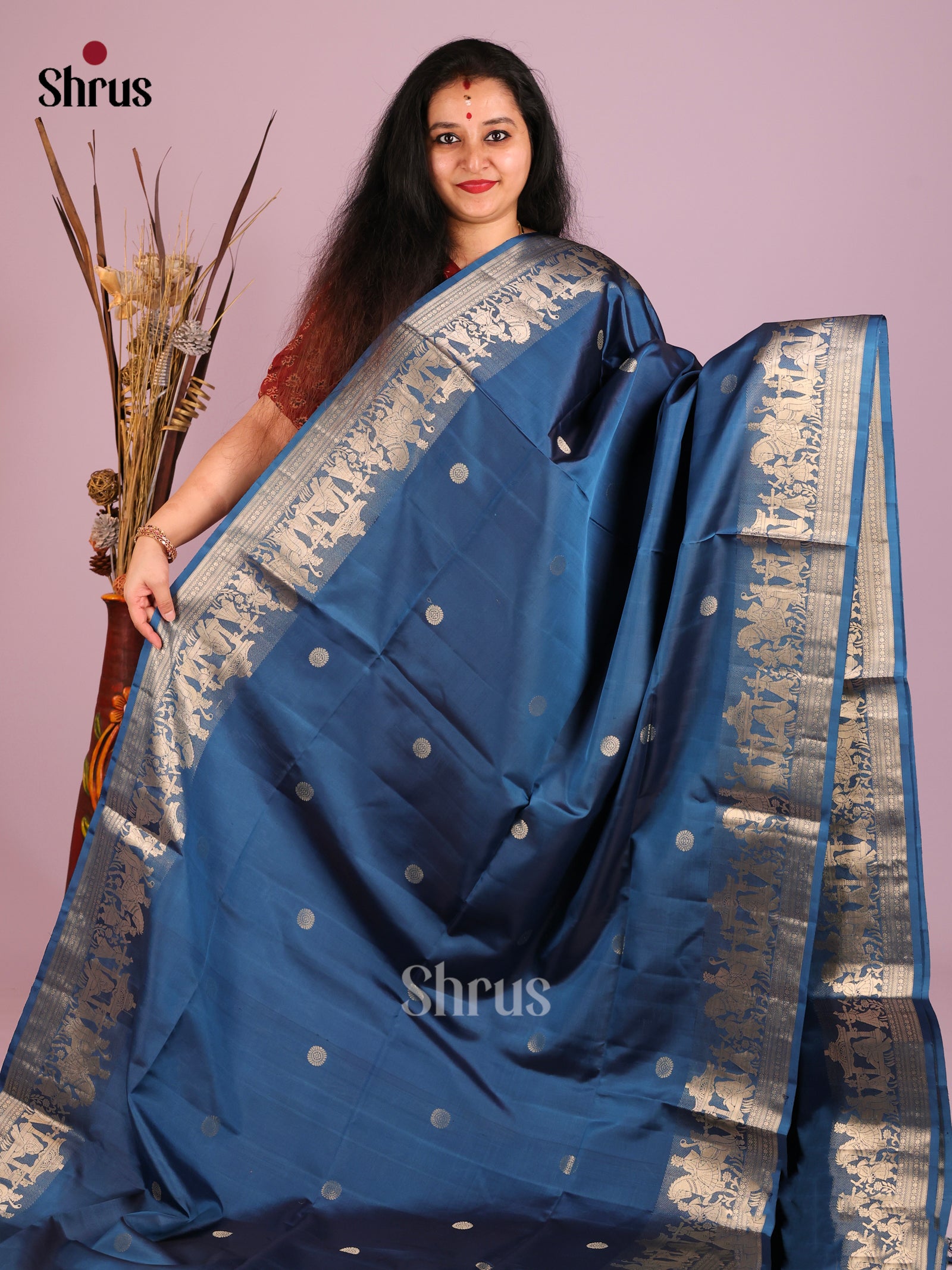 DIS16073 - Soft Silk (HR) Saree - Shop on Shrus.com