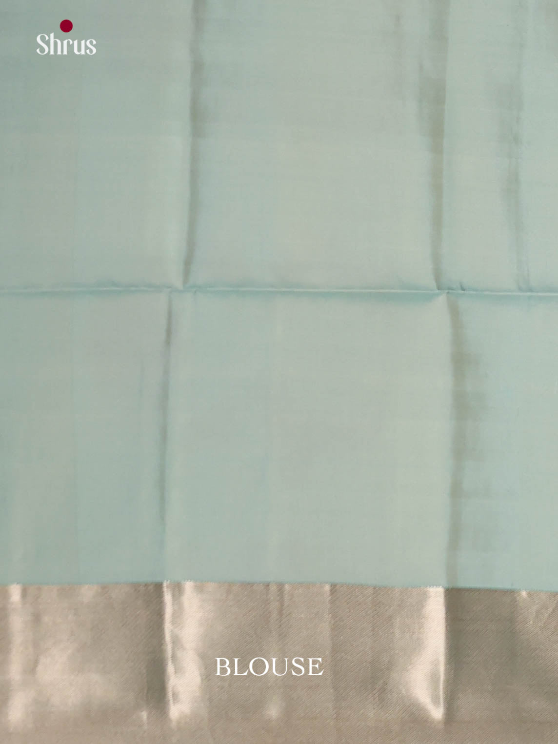Stunning Ice Blue Soft Silk Saree with floral nestling brocade & Kaddi Border