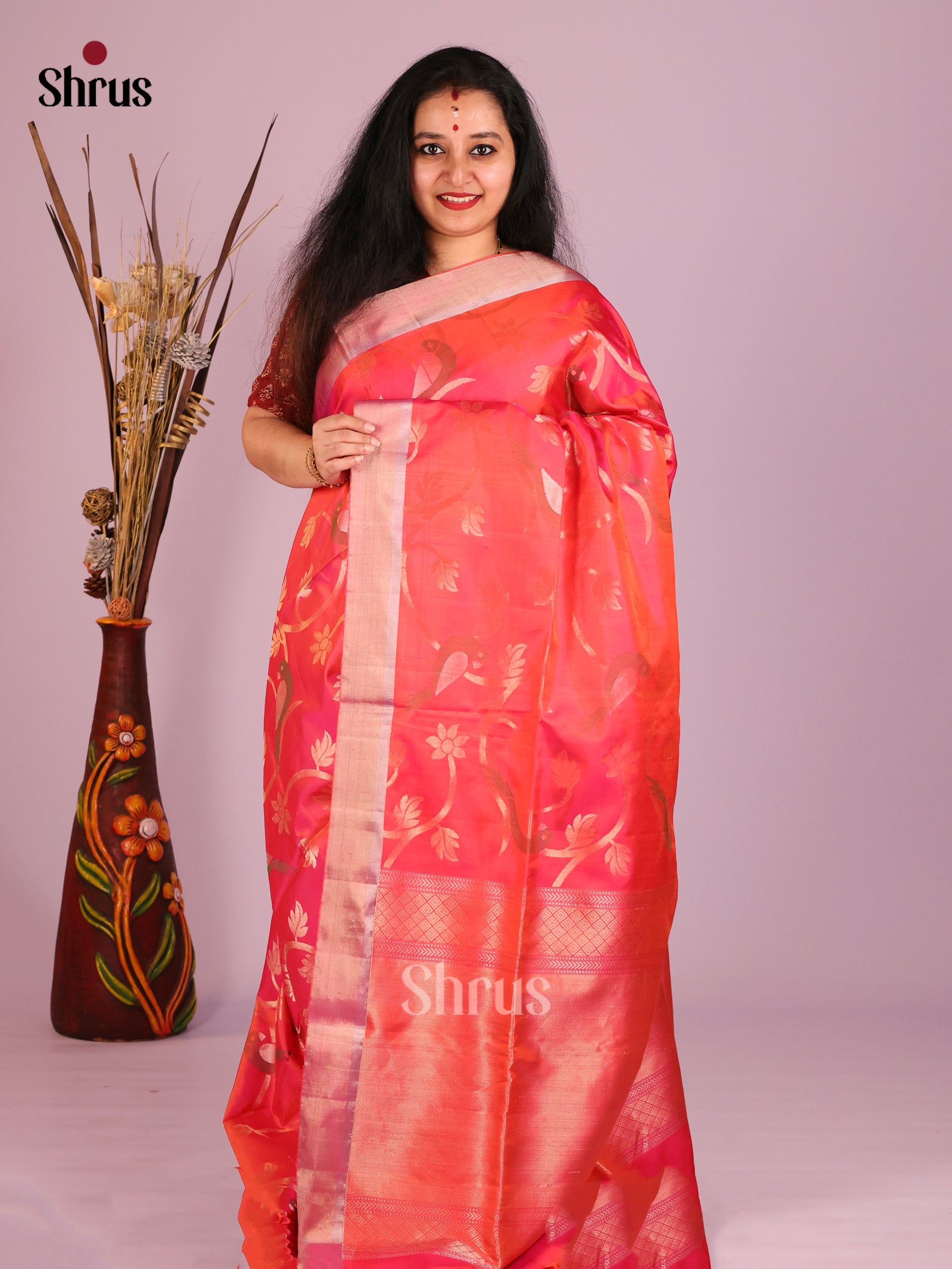 DIS16091 - Soft Silk (HR) Saree - Shop on Shrus.com