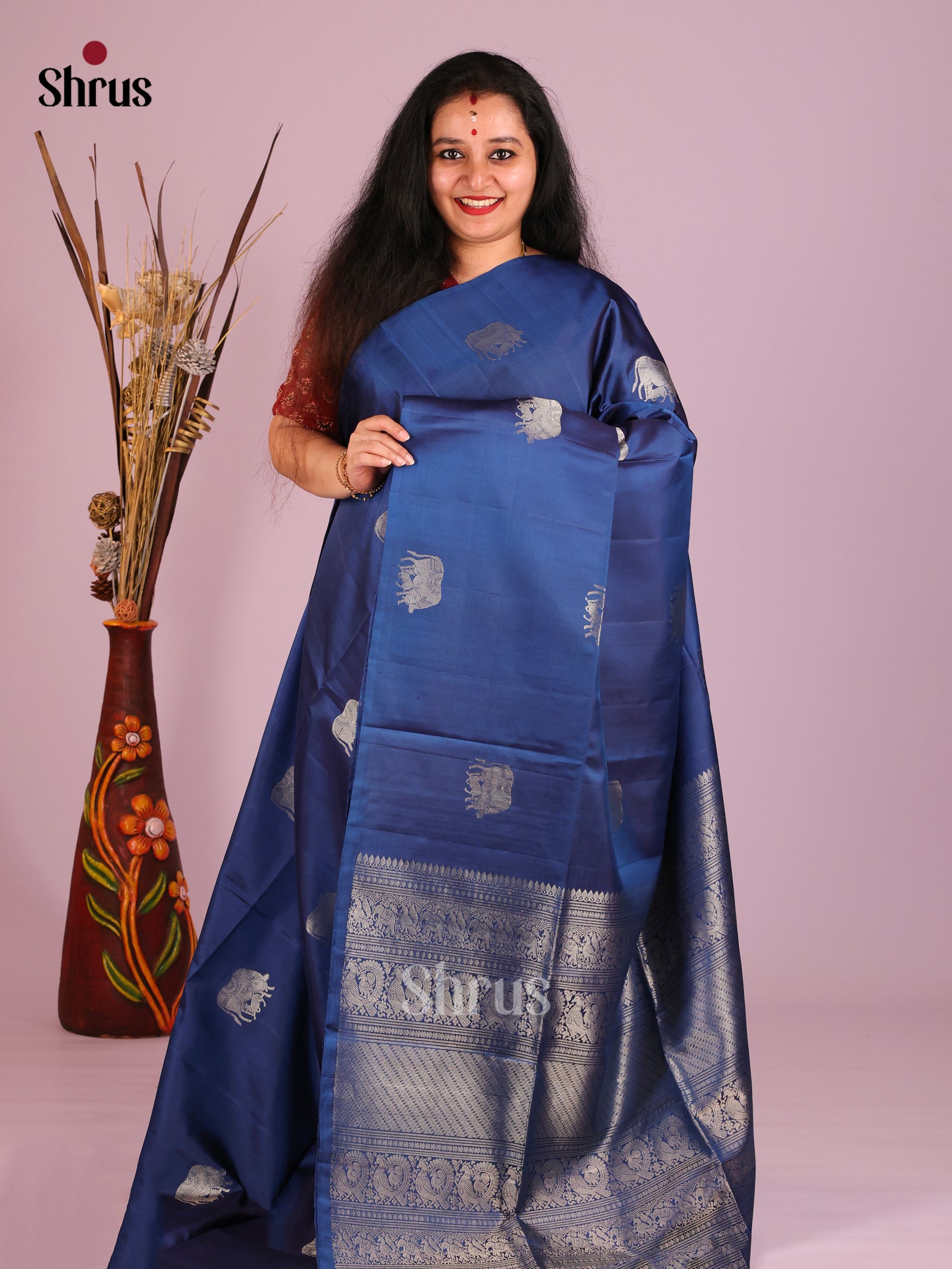 DIS16094 - Soft Silk (HR) Saree - Shop on Shrus.com