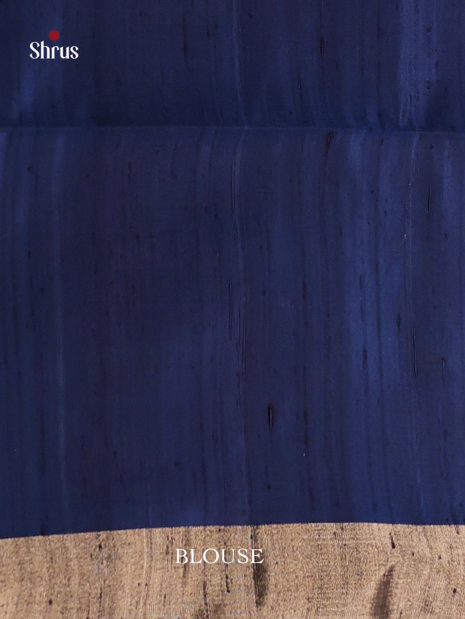 Vibrant Dark Blue Soft Silk Saree with gold buttas & zari doll motifs in the border 2