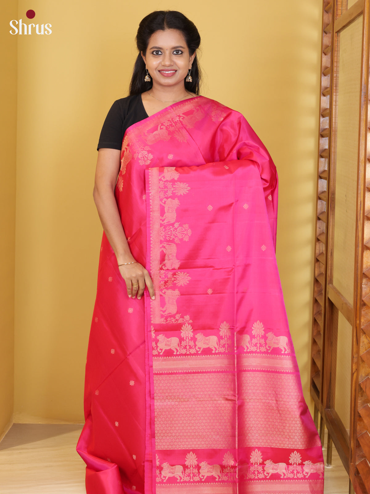 DIS16114 - Soft Silk (HR) Saree - Shop on Shrus.com