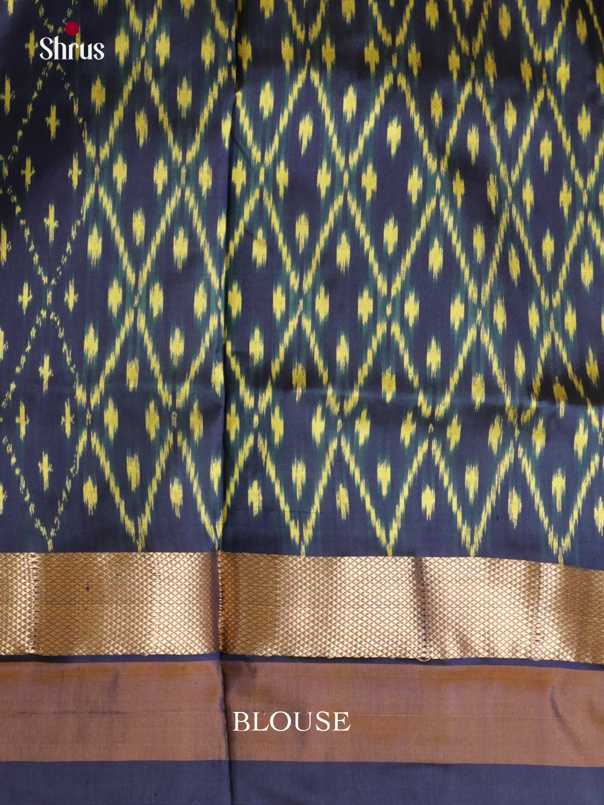 DIS16144 - Ikkat Silk Saree - Shop on Shrus.com