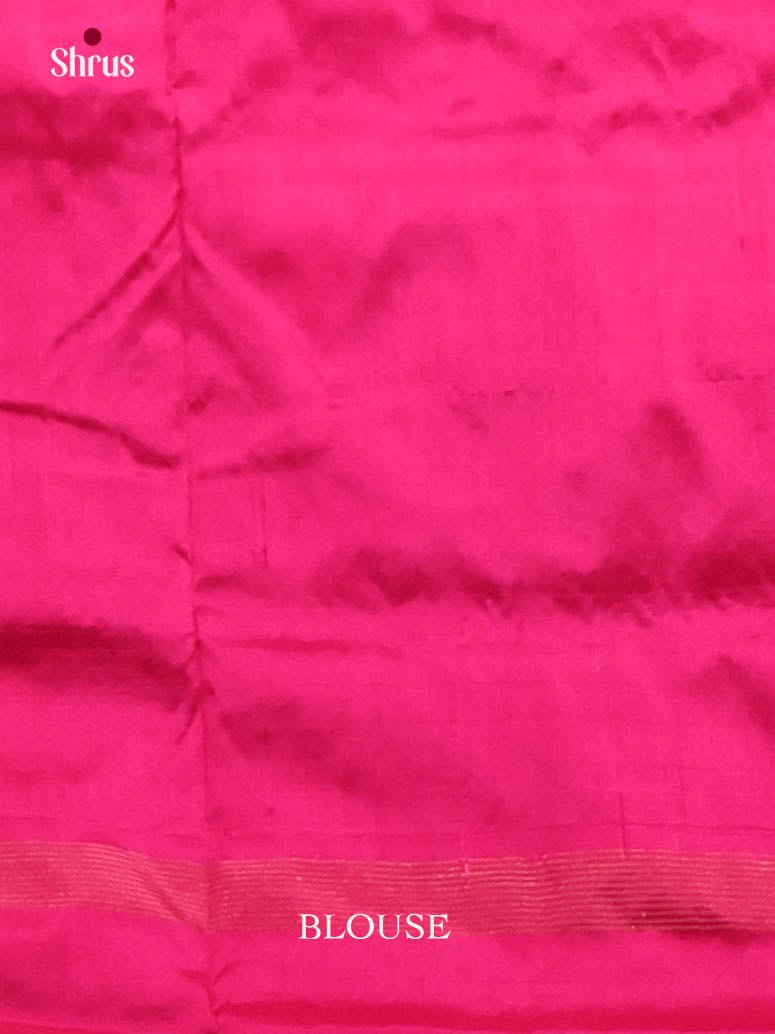 Blue & Pink - Ikkat Silk Saree