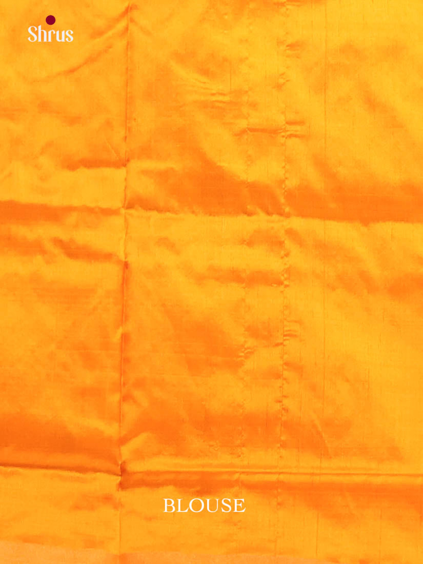 Pink & Mustard - Ikkat Silk Saree