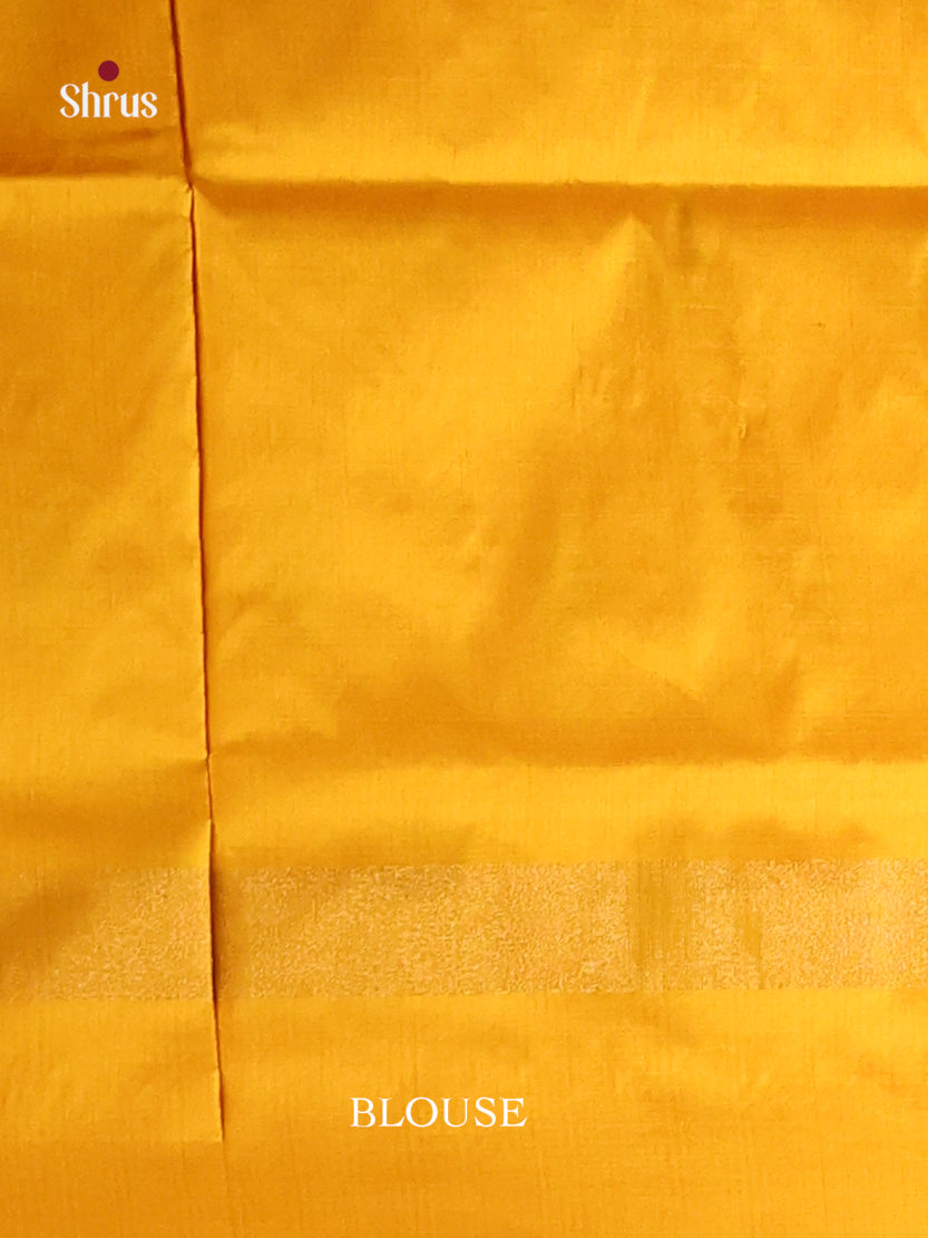 Blue & Yellow - Ikkat Silk Saree