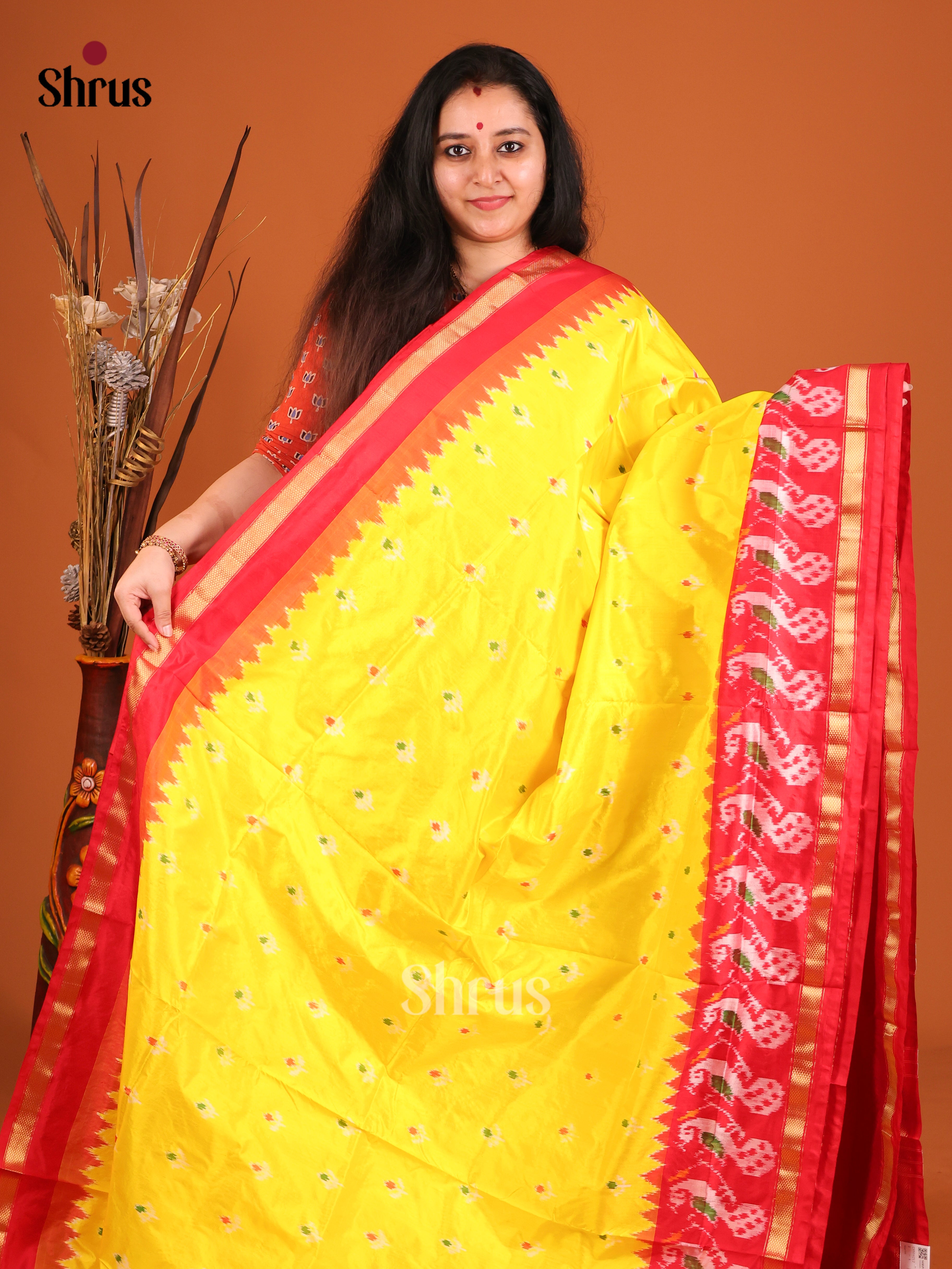 DIS16212 - Ikkat Silk Saree
