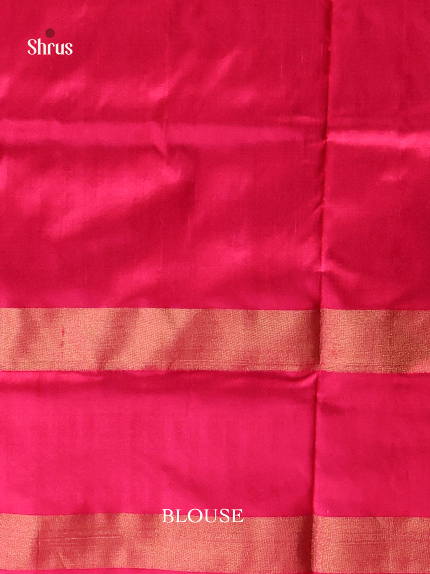 Pretty Teal Ikkat Saree With Elephant Motifs & Pink Rettaipet Zari Border