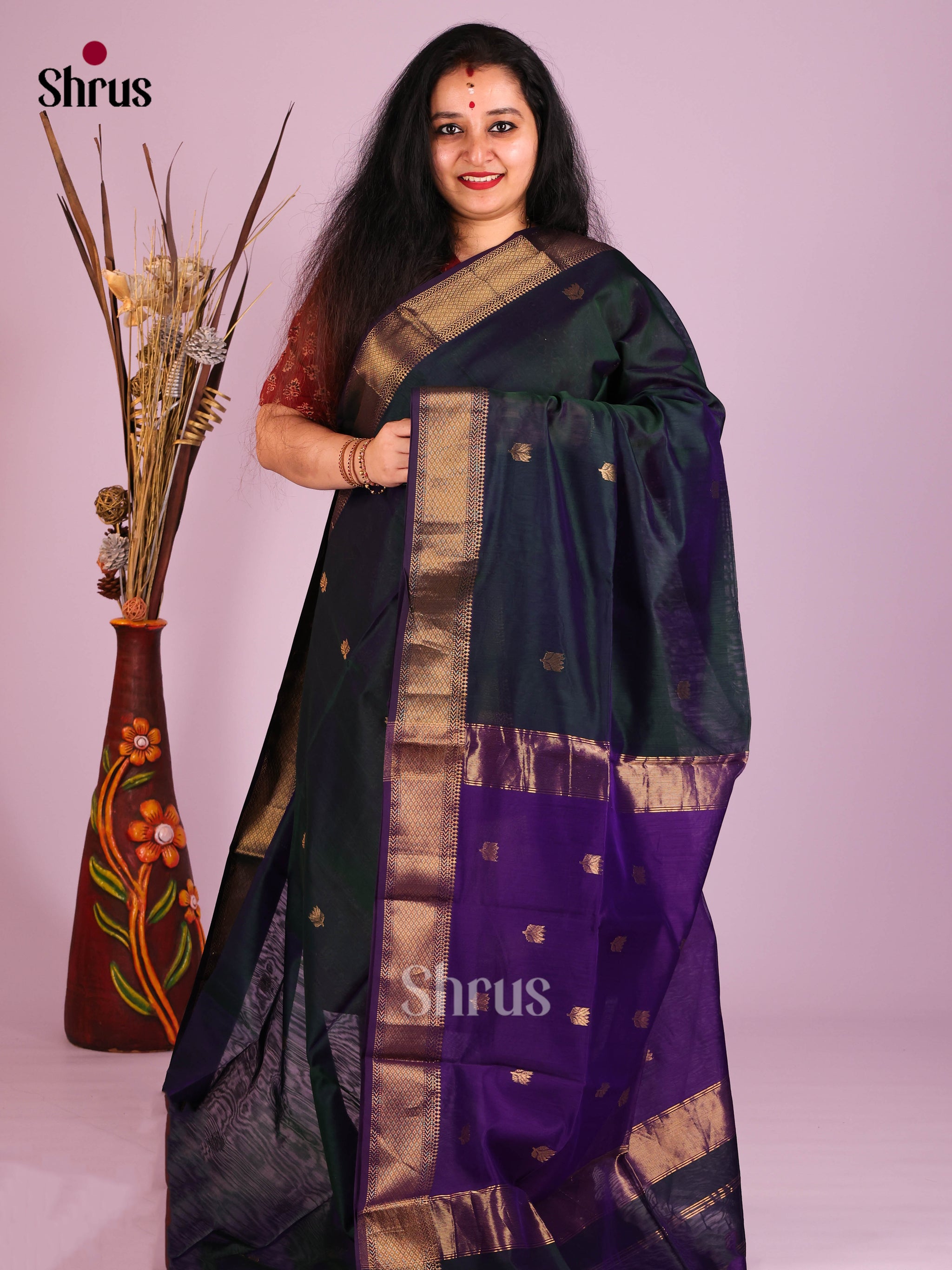 Premium Maheshwari Silk Saree (SWSRMAH71) main image 1